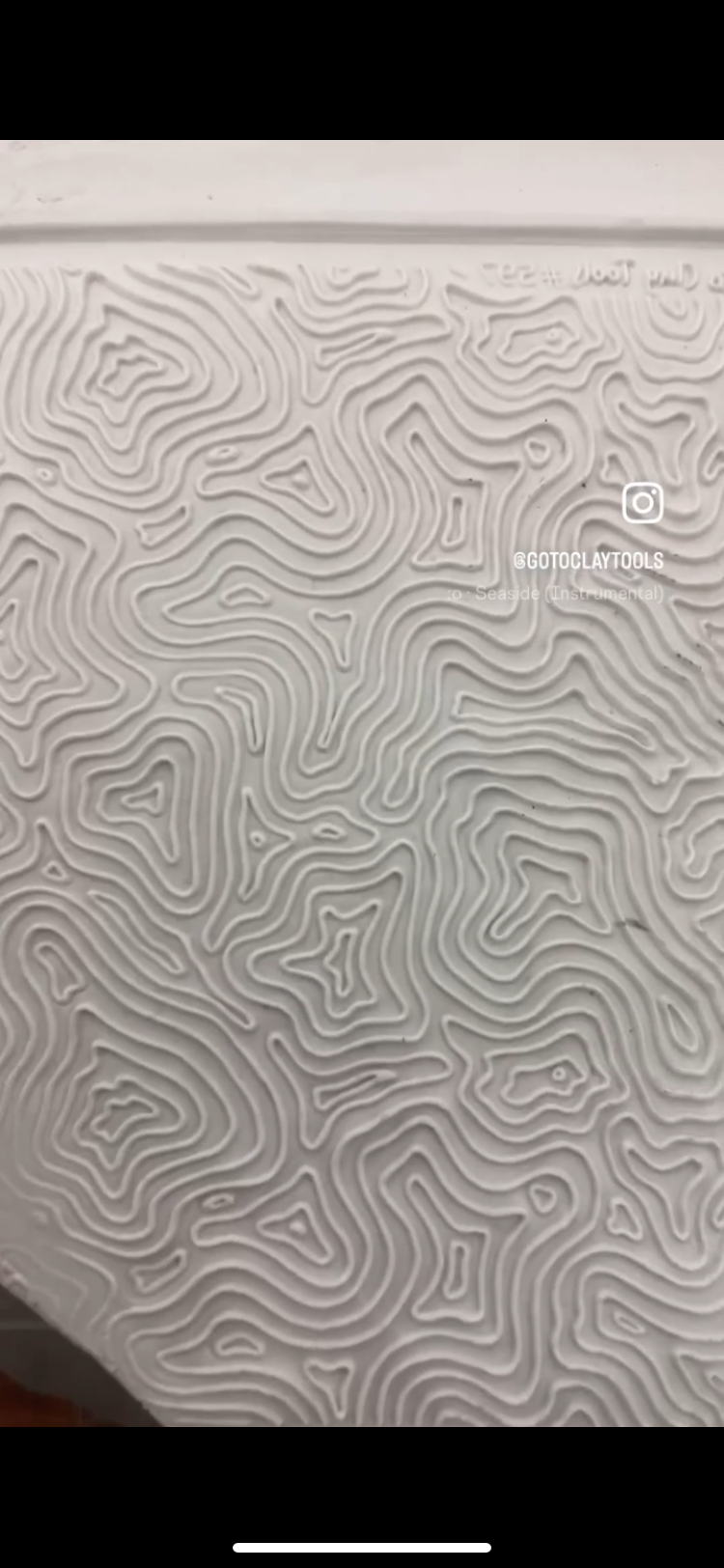 Line Contour texture mat for polymer clay #597