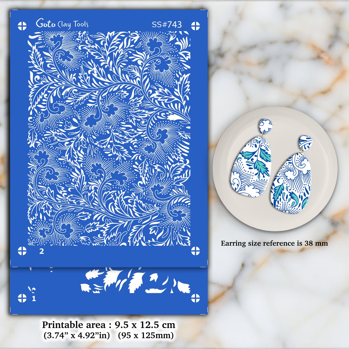 Silkscreen for Polymer Clay Earring making, Clay Stencils, Clay Earring Silkscreen, Polymer Clay Supplies SS#743