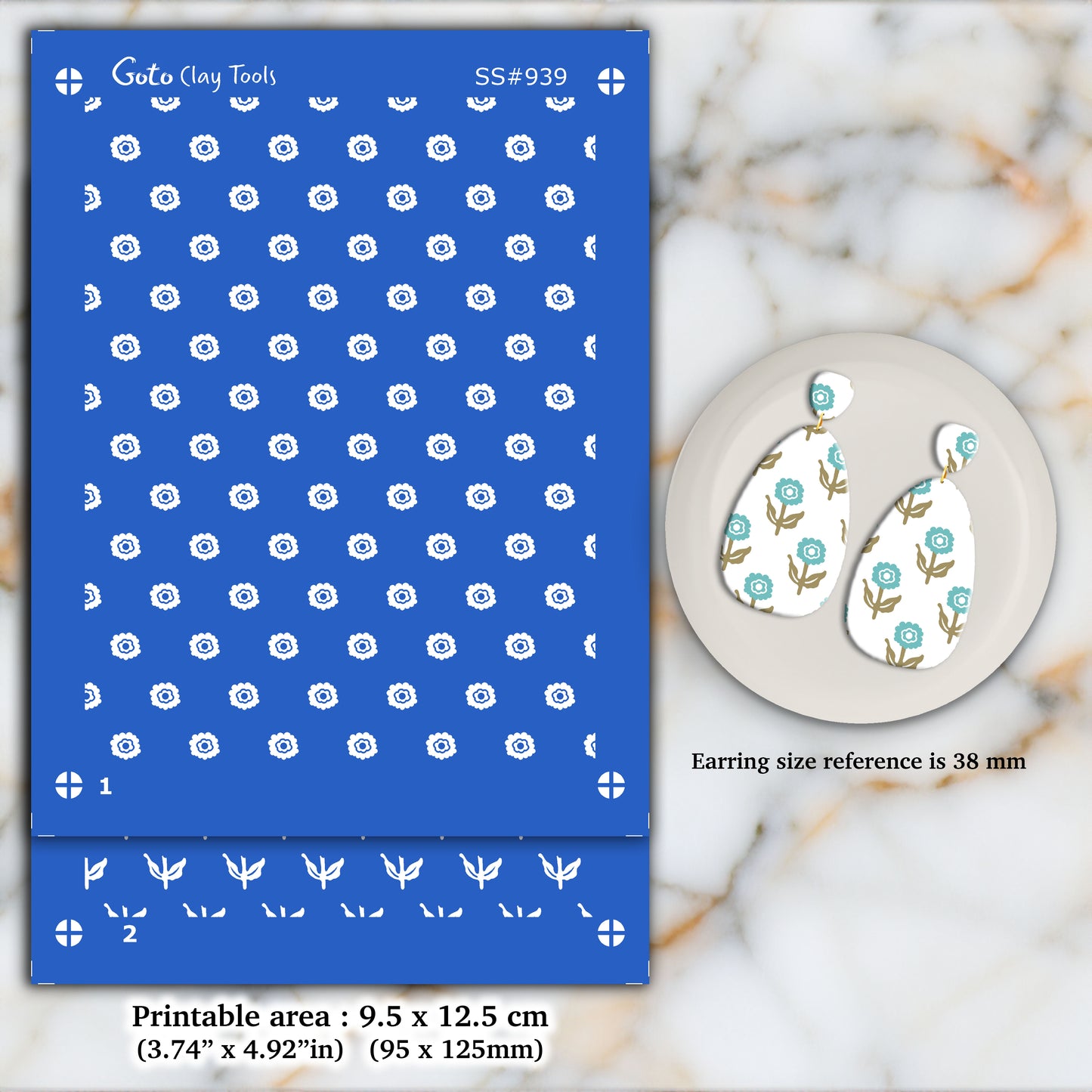 2 layers Indian style Silkscreen for Polymer Clay Earring making, Clay Stencils, Clay Earring Silkscreen, Polymer Clay Supplies SS#939