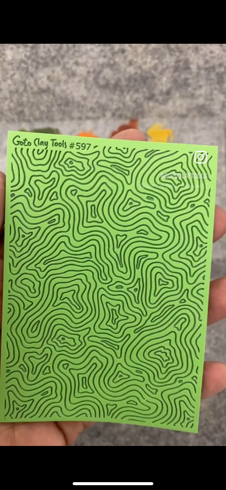 Line Contour texture mat for polymer clay #597