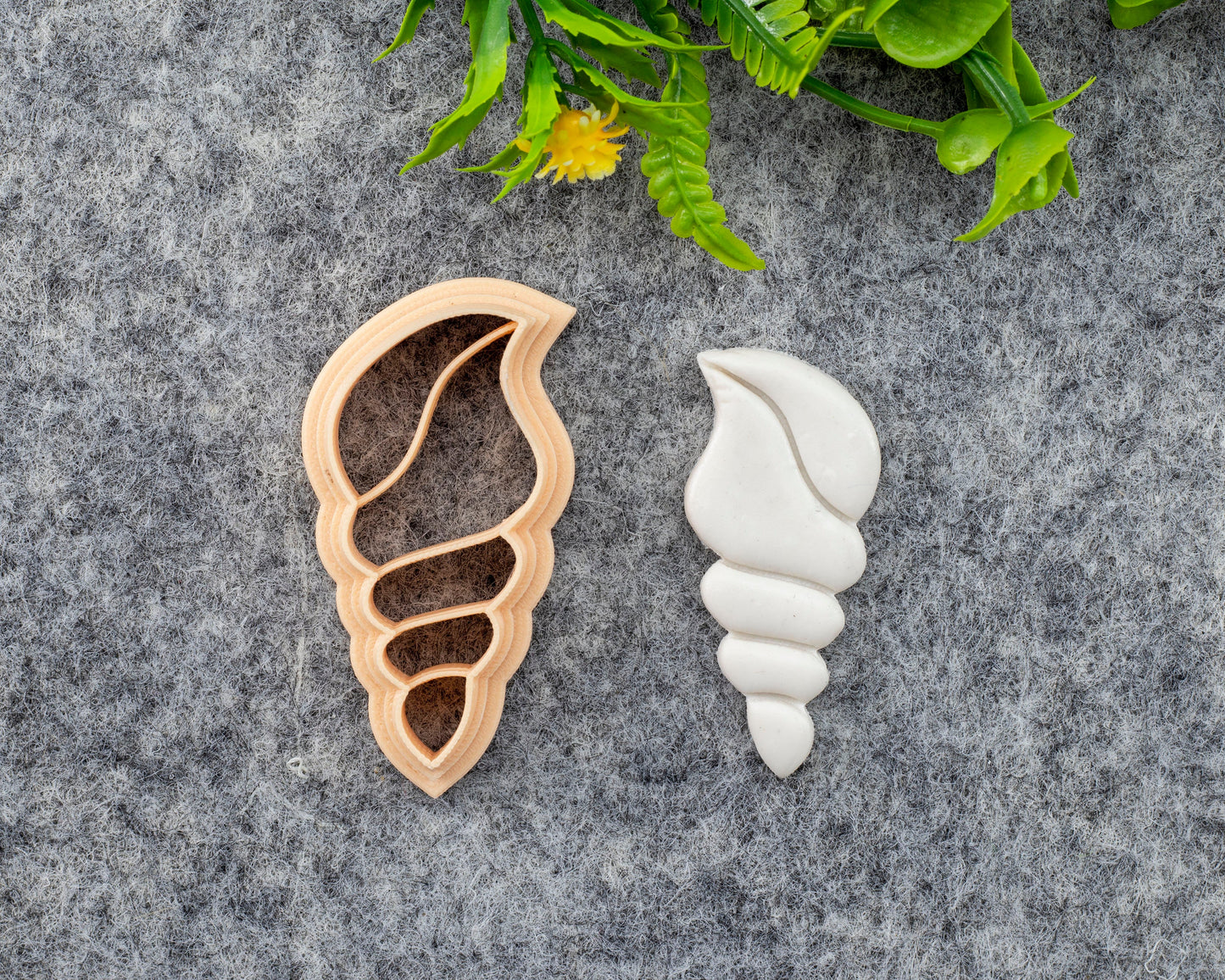 Seashell Summer Clay Cutter, Tulip Shell Summer Polymer Clay Cutter, Cookie & Fondant Cutter, Swirl Shell Summer Cutter for Clay