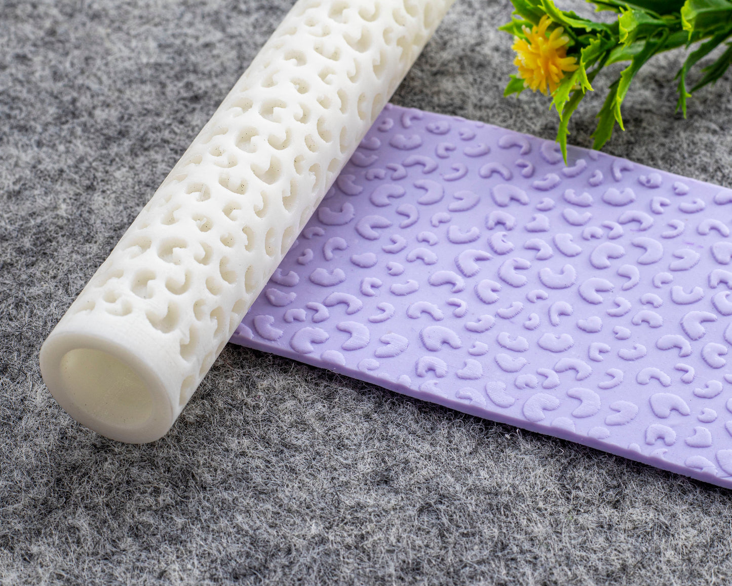Leopard Texture Roller for Polymer Clay Earrings | Clay Texture Roller | Pottery Roller | Clay Texture Tool | Hand Roller
