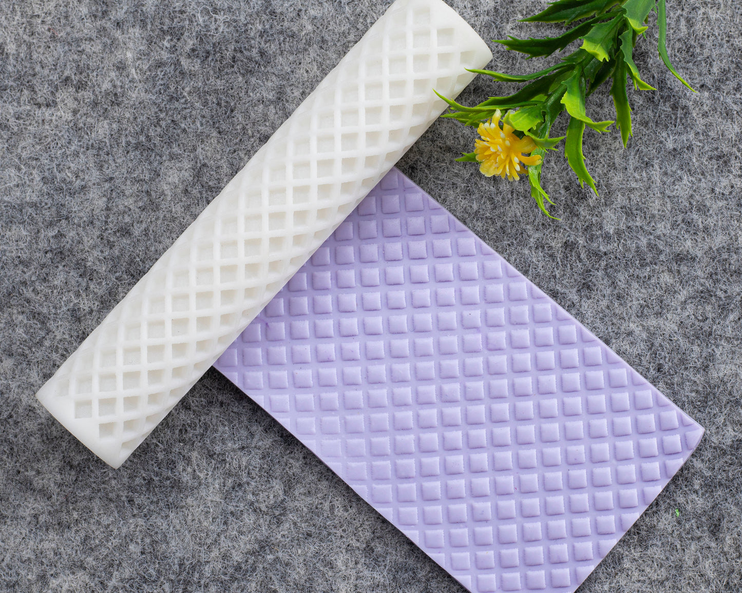 Cross line Texture Roller for Polymer Clay Earrings | Clay Texture Roller | Pottery Roller | Clay Texture Tool | Hand Roller