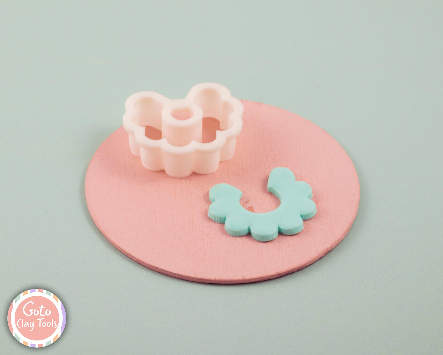 Hoop Flower Cutter: Polymer Clay Earring Tools, 3D Printed