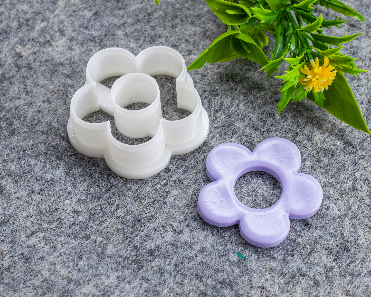 Embossed 5 Petal Flower Clay Cutter: Polymer Earring Tool