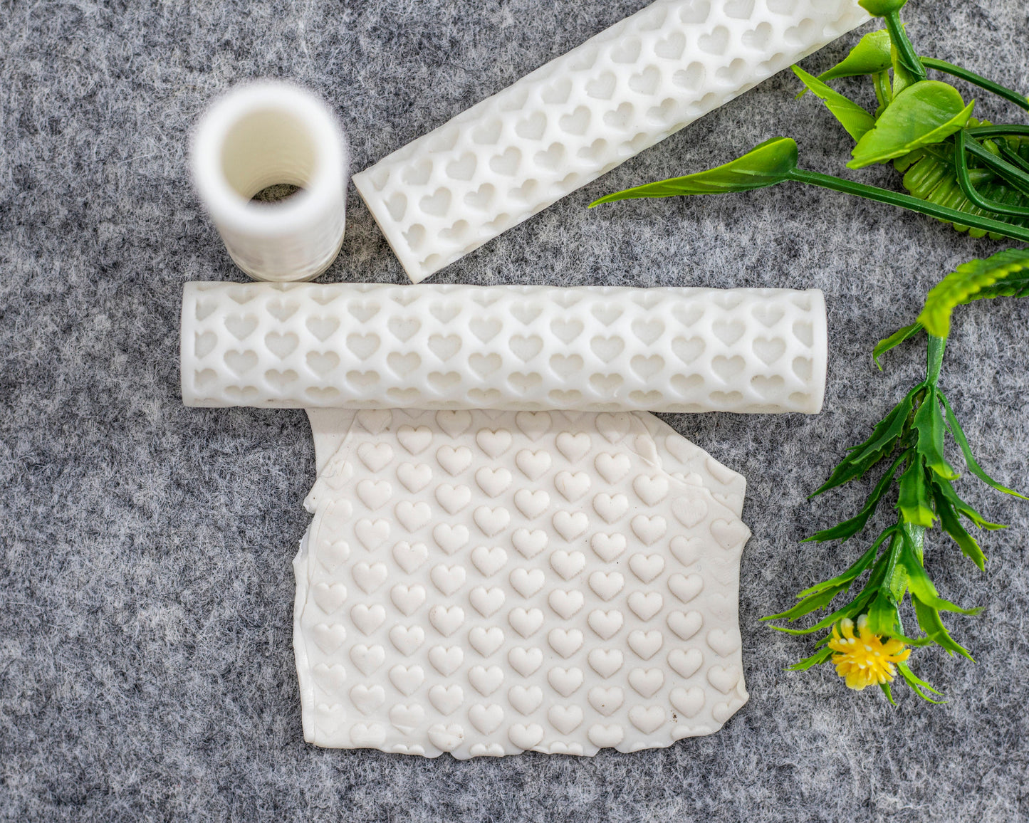 Heart Texture Roller for Polymer Clay: 3D Printed Pottery Tool