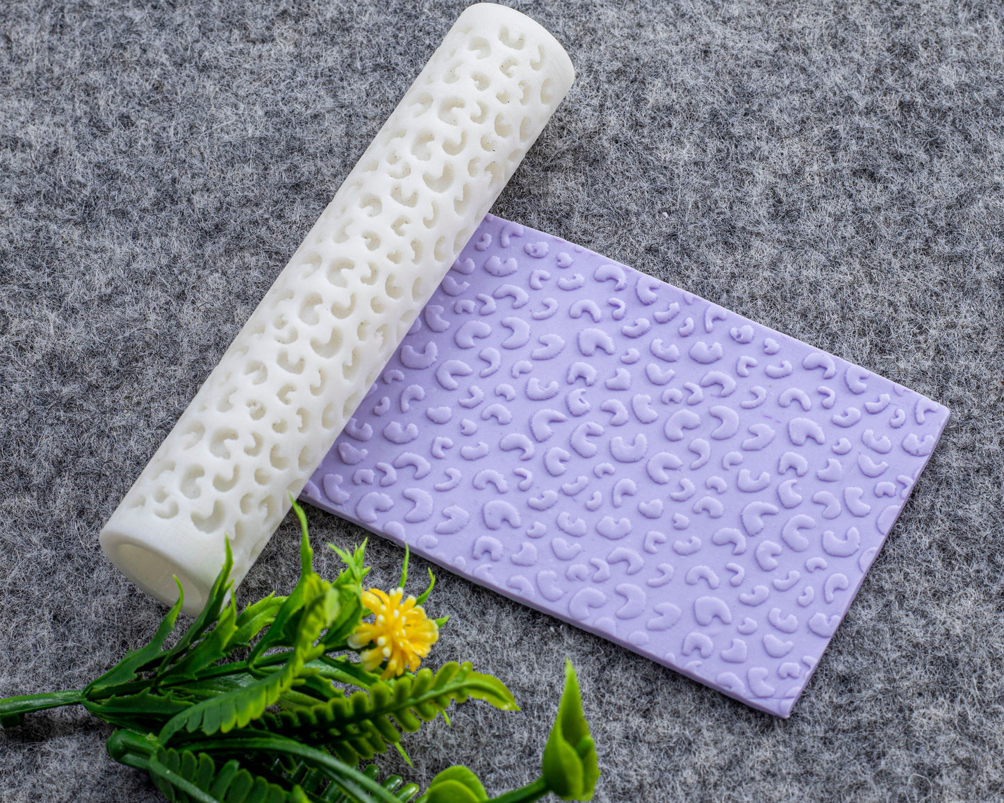 Leopard Texture Roller for Polymer Clay Earrings | Clay Texture Roller | Pottery Roller | Clay Texture Tool | Hand Roller
