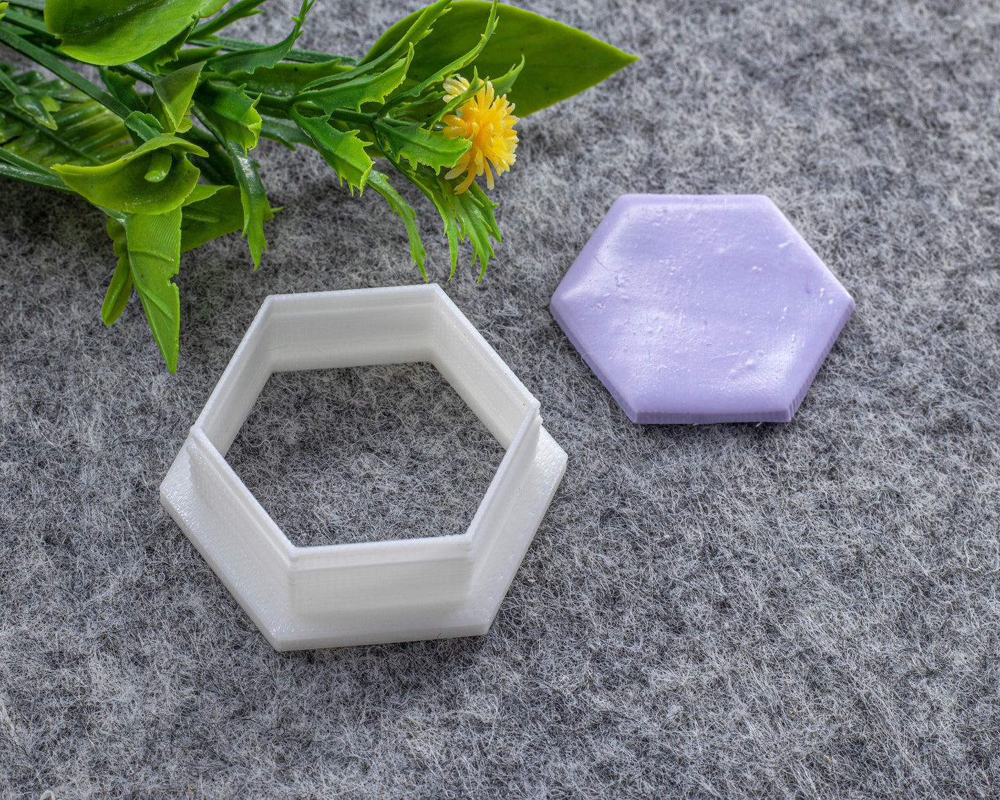Hexagon Polymer Clay Earring Cutter: Sharp Edge PLA Plastic