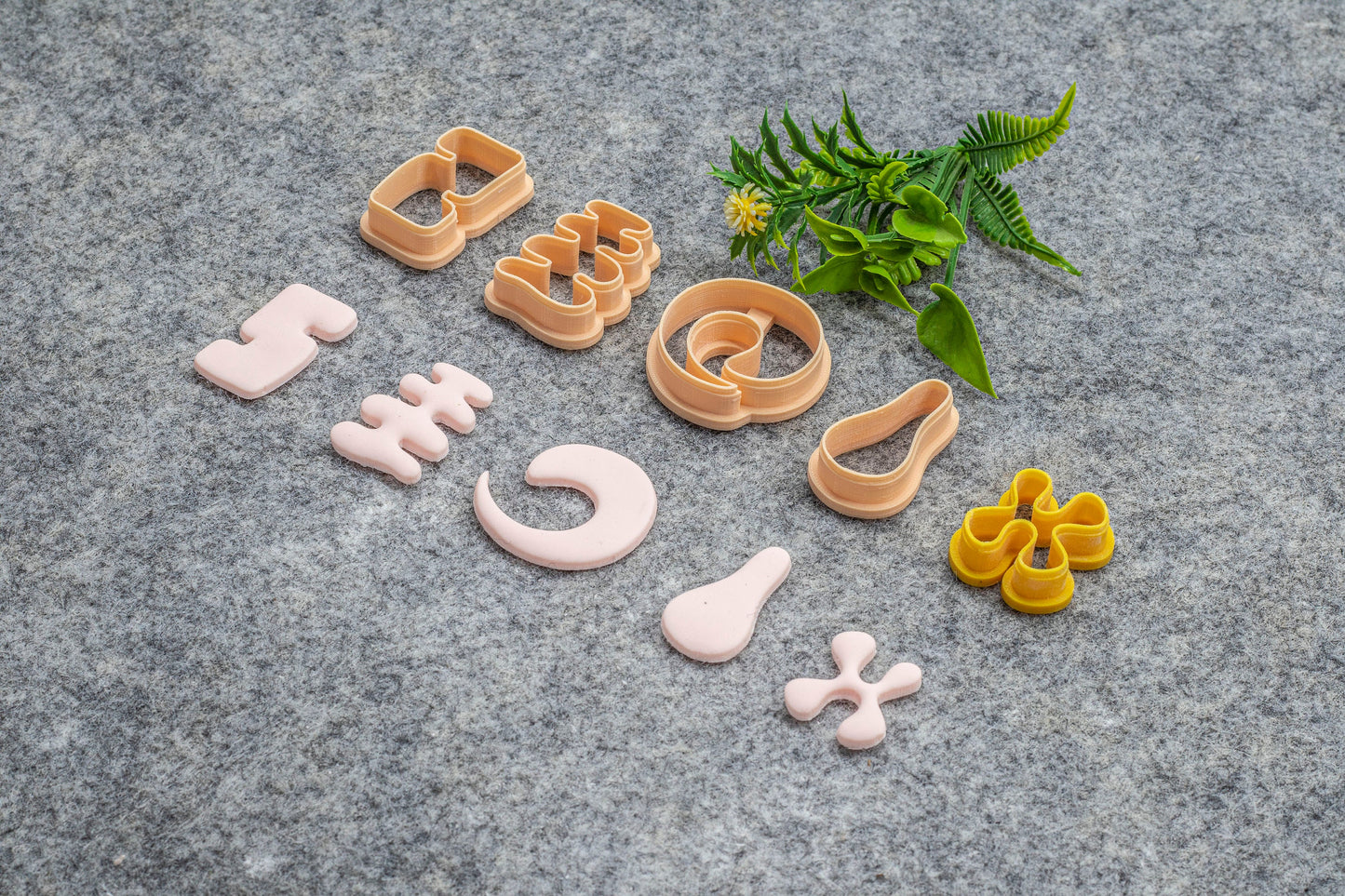 Organic Shape Polymer Clay Cutters: Earring Making Tools, Set-1 #625