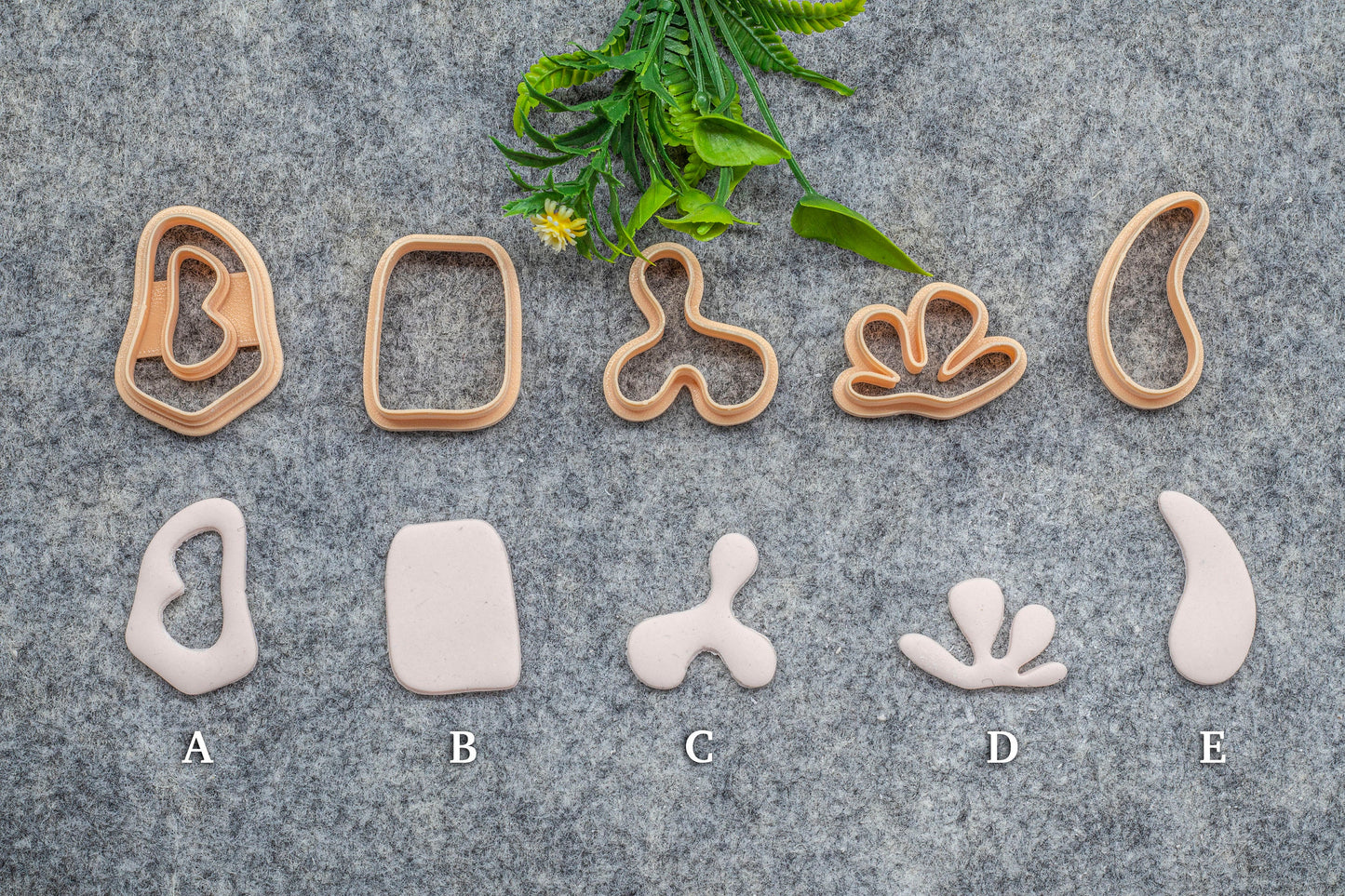 Organic Shape Polymer Clay Cutters: Earring Making Tools - Set of 3 #636
