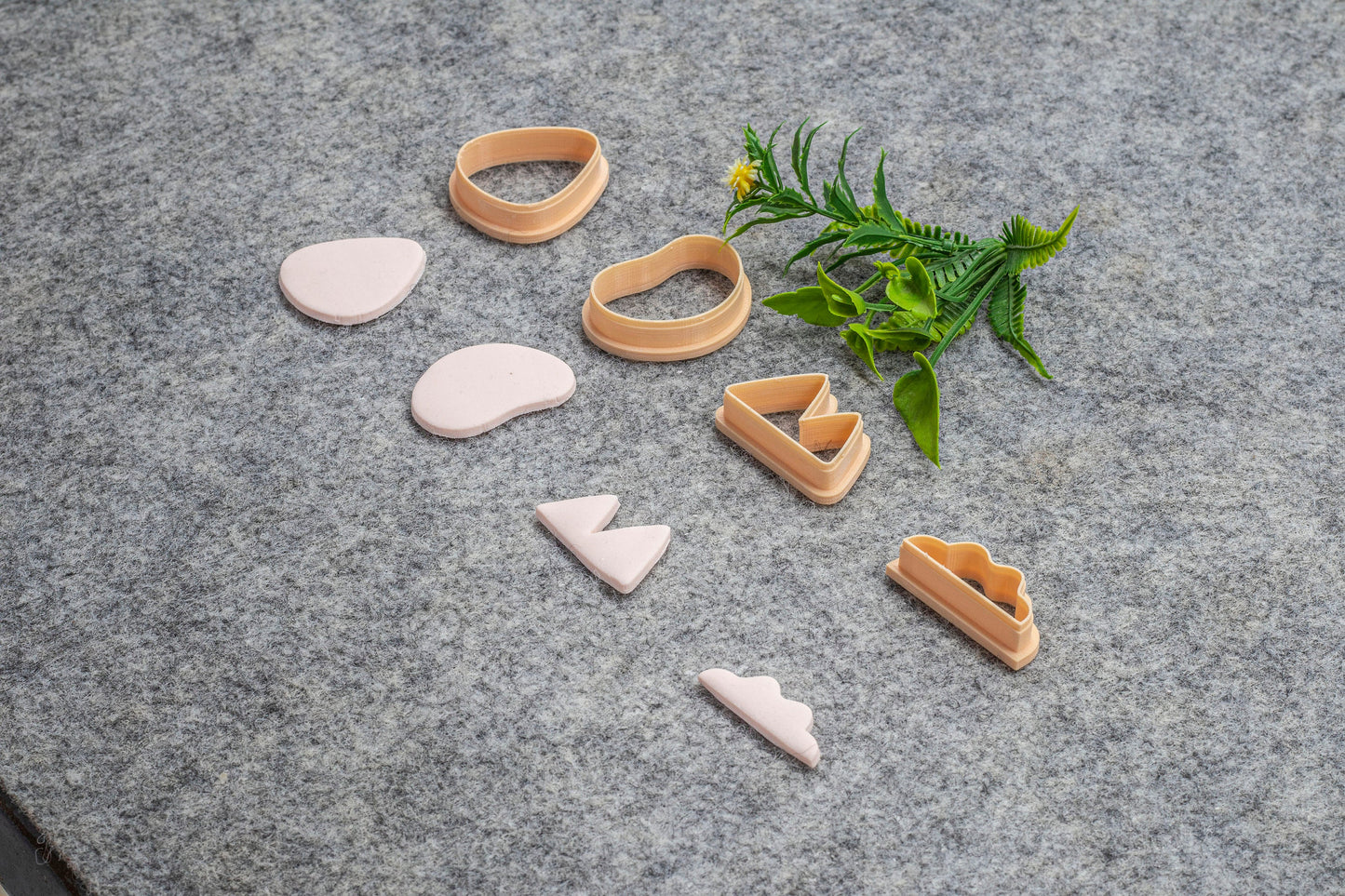 Organic shape set-6 Polymer clay cutter, Clay earring cutters, Polymer clay tools, 3D printed cutters#632