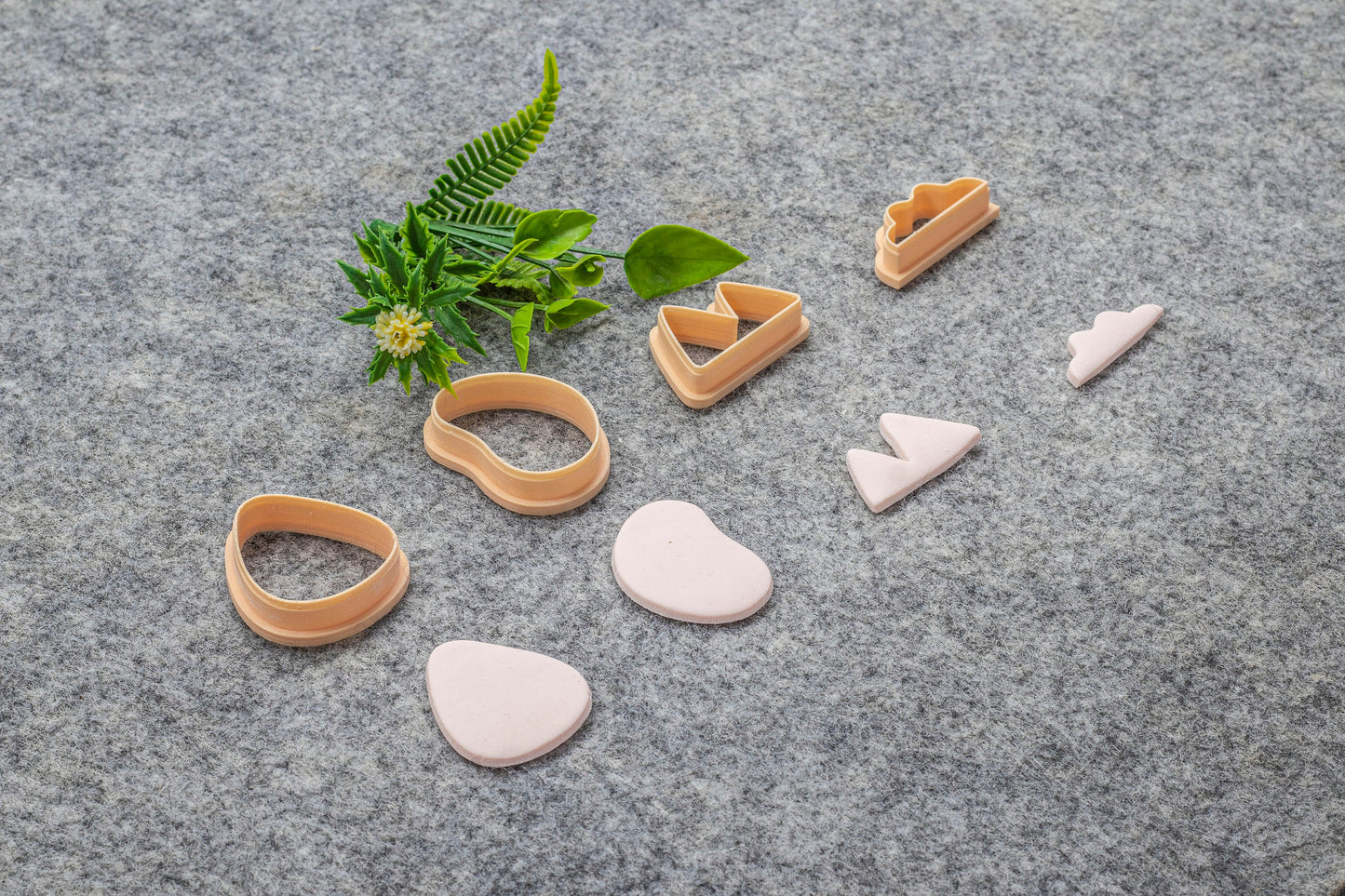 Organic shape set-6 Polymer clay cutter, Clay earring cutters, Polymer clay tools, 3D printed cutters#632