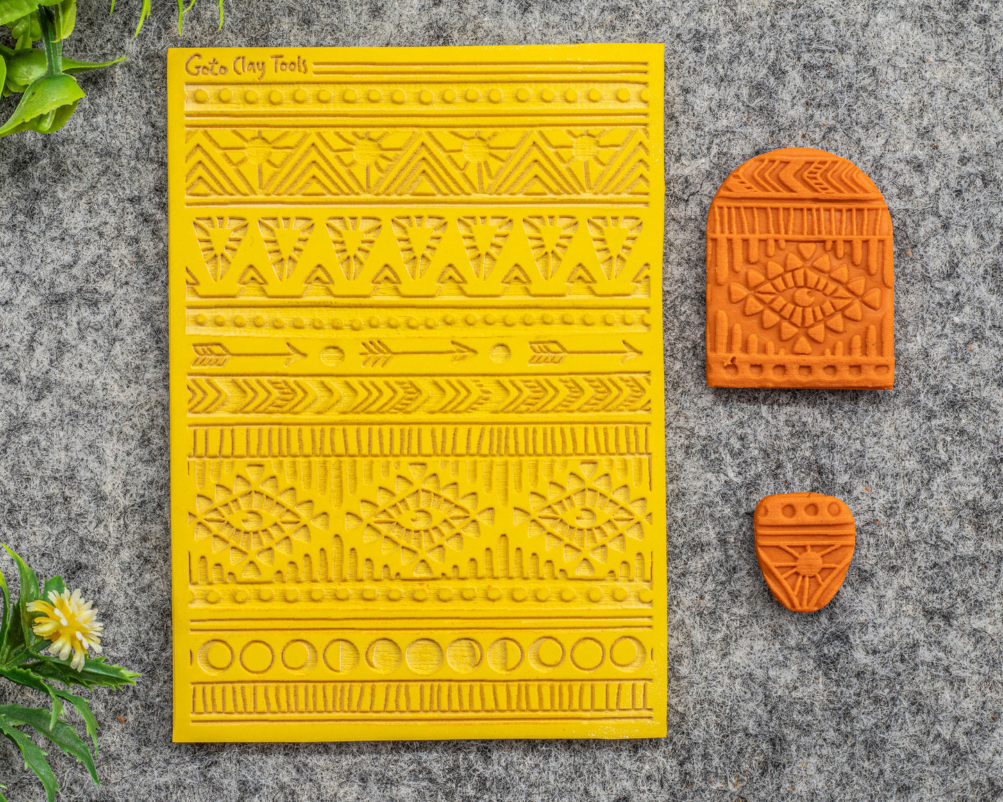 Bohemian Stripes Rubber Texture Mat for Polymer Clay