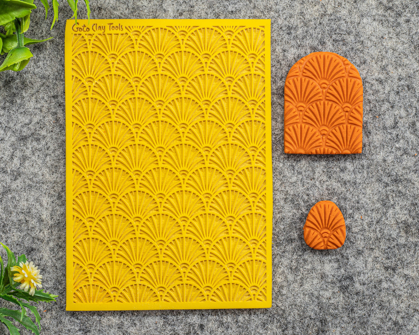Art Deco Texture mat for polymer clay, Polymer Clay Rubber Texture mat, Texture Tile mats, Rubber Texture Sheet #567
