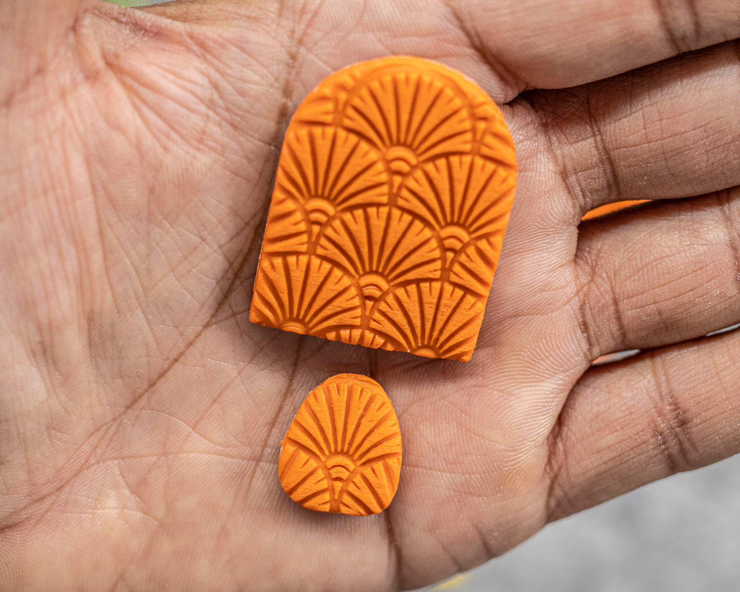 Art Deco Rubber Texture Mat for Polymer Clay Jewelry (#567)