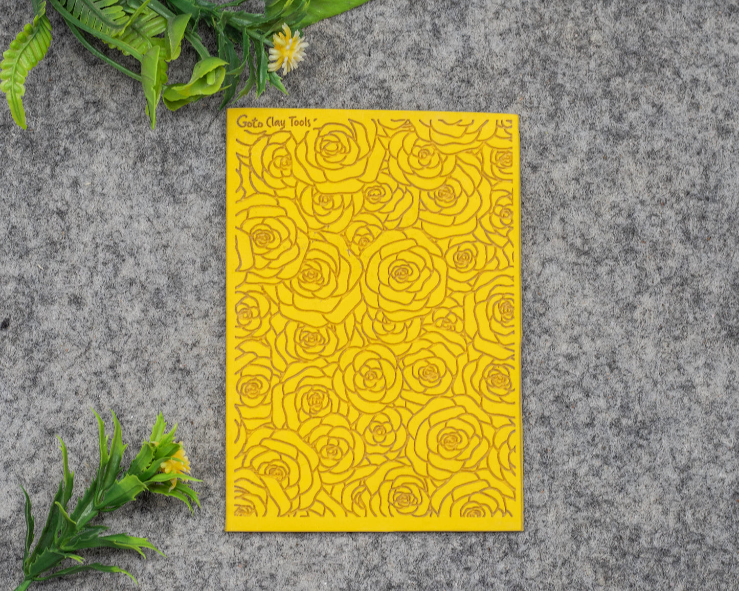 Valentine Rose Texture mat for polymer clay, Polymer Clay Rubber Texture mat, Texture Tile mats, Fimo, Sculpey, Cernit #527