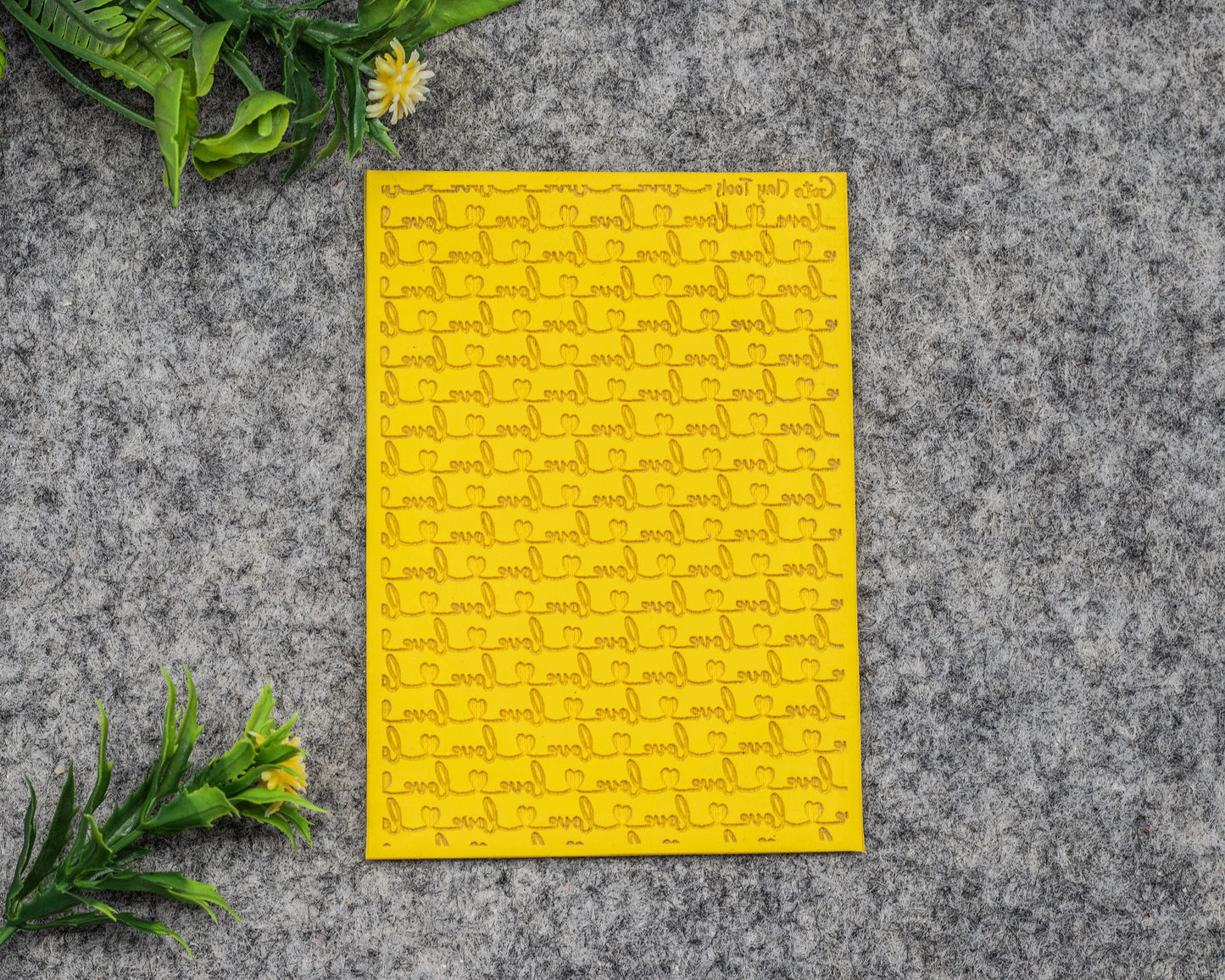 Valentine LOVE string Texture mat for polymer clay, Polymer Clay Rubber Texture mat, Texture Tile mats, Fimo, Sculpey, Cernit