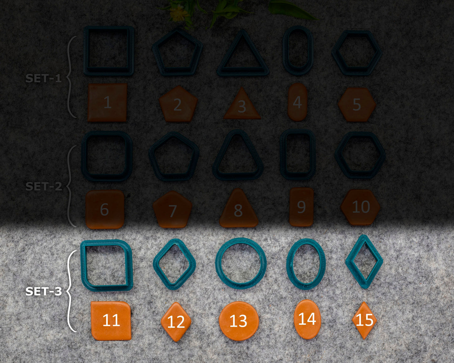 Basic shape Cutters for polymer clay | Polymer clay cutter | Clay Cutters Circle, Square, Oval, Triangle, hexagon capsule cutters