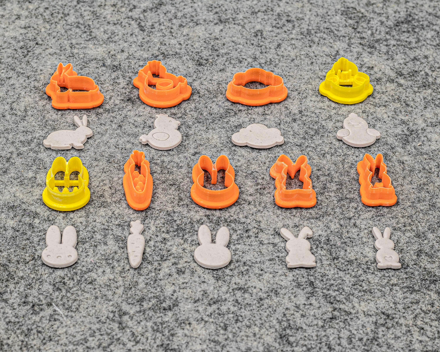 Easter Rabbit & Chicken Polymer Clay Cutters