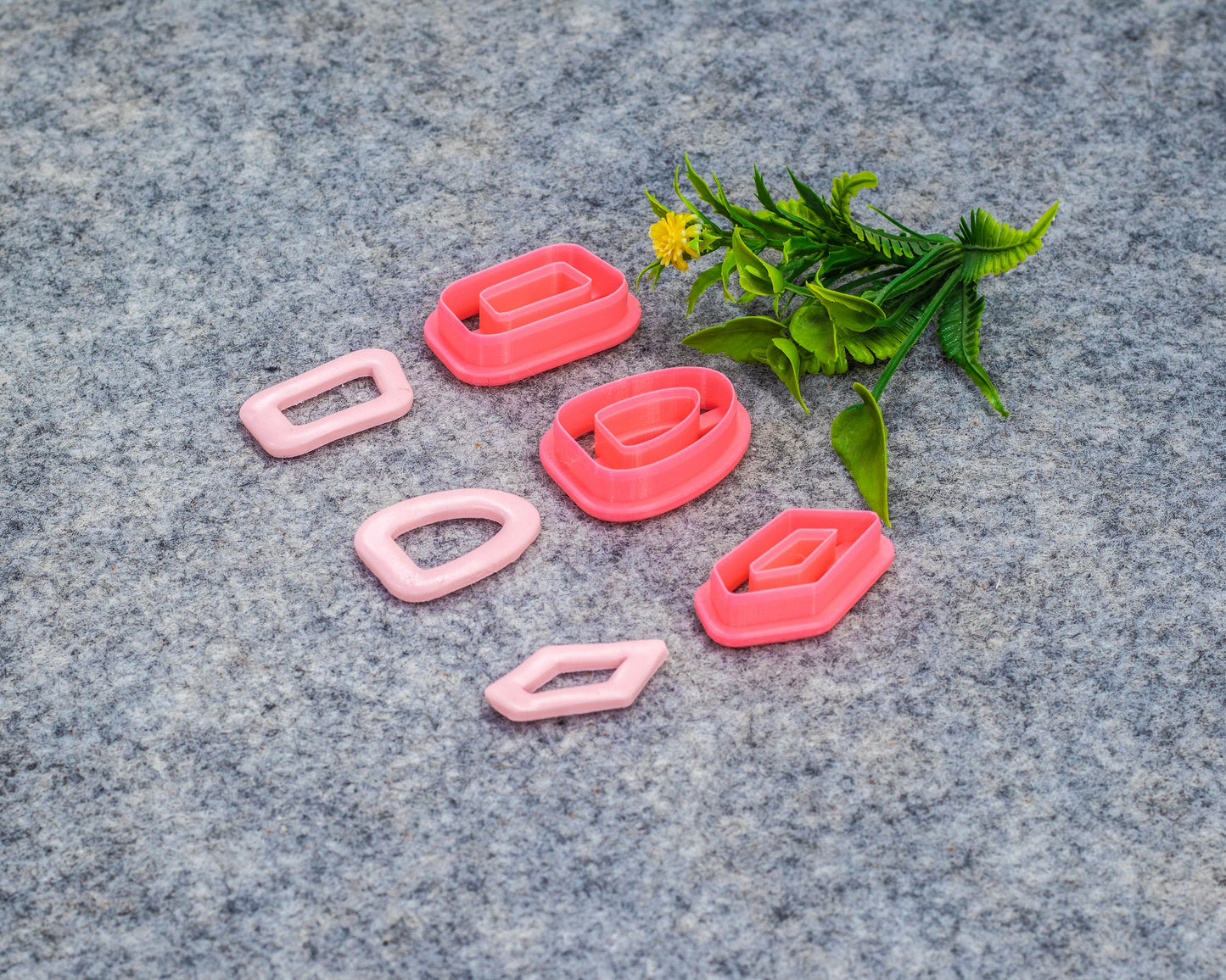Organic Shape Polymer Clay Cutters: 3D Printed Earring Tools #611