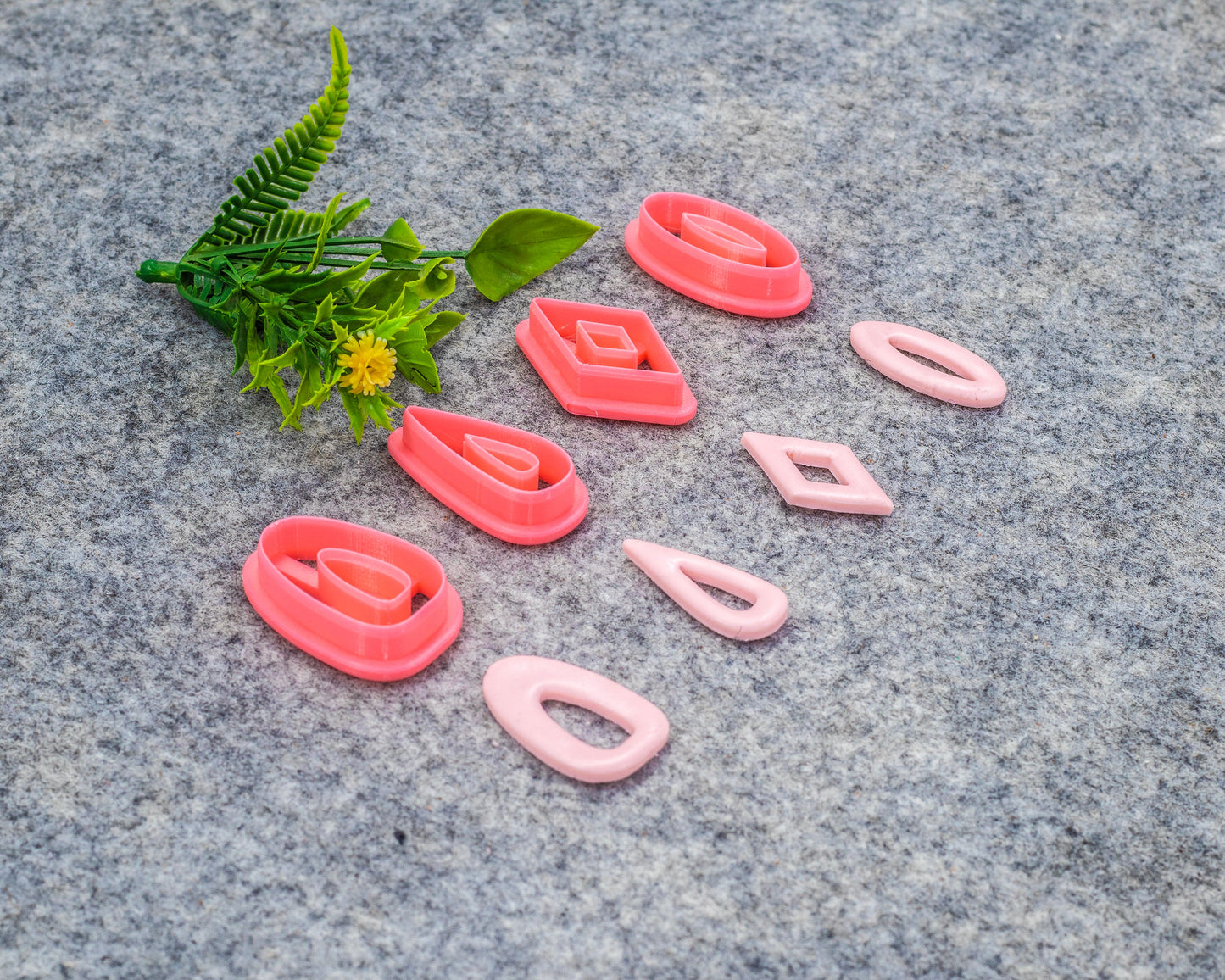 Organic Shape Polymer Clay Earring Cutters: 3D Printed PLA Tools #612