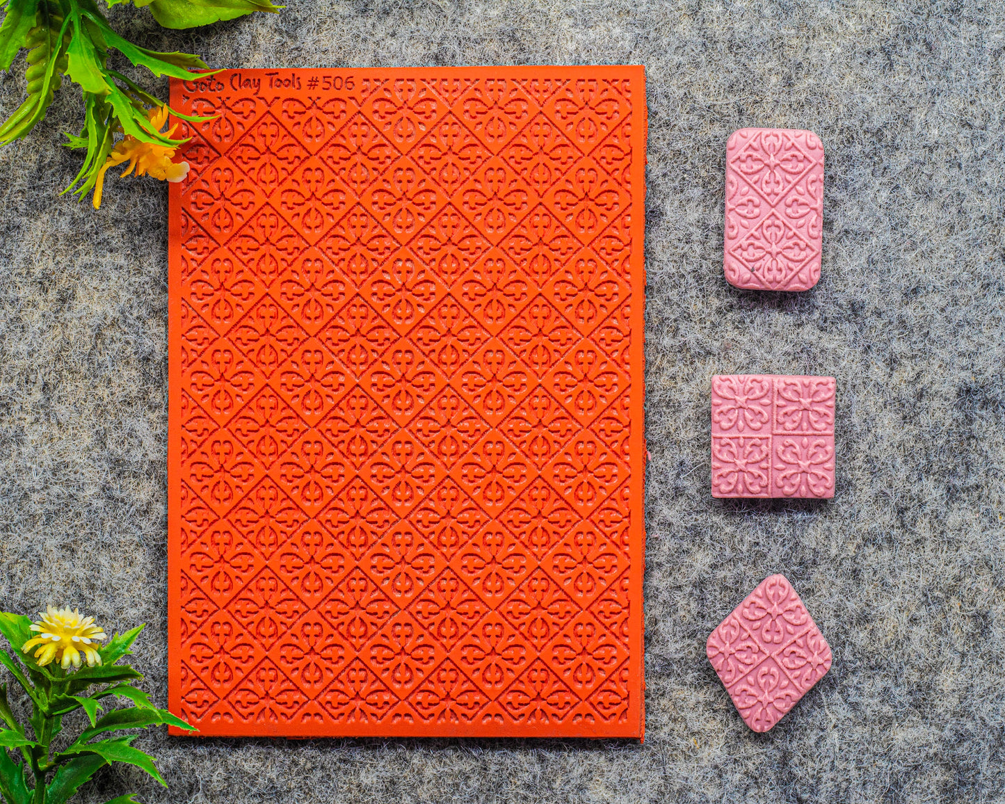 Tile Texture mat for polymer clay, Polymer Clay Rubber Texture mat, Texture Tile mats, Rubber Texture Sheet #506