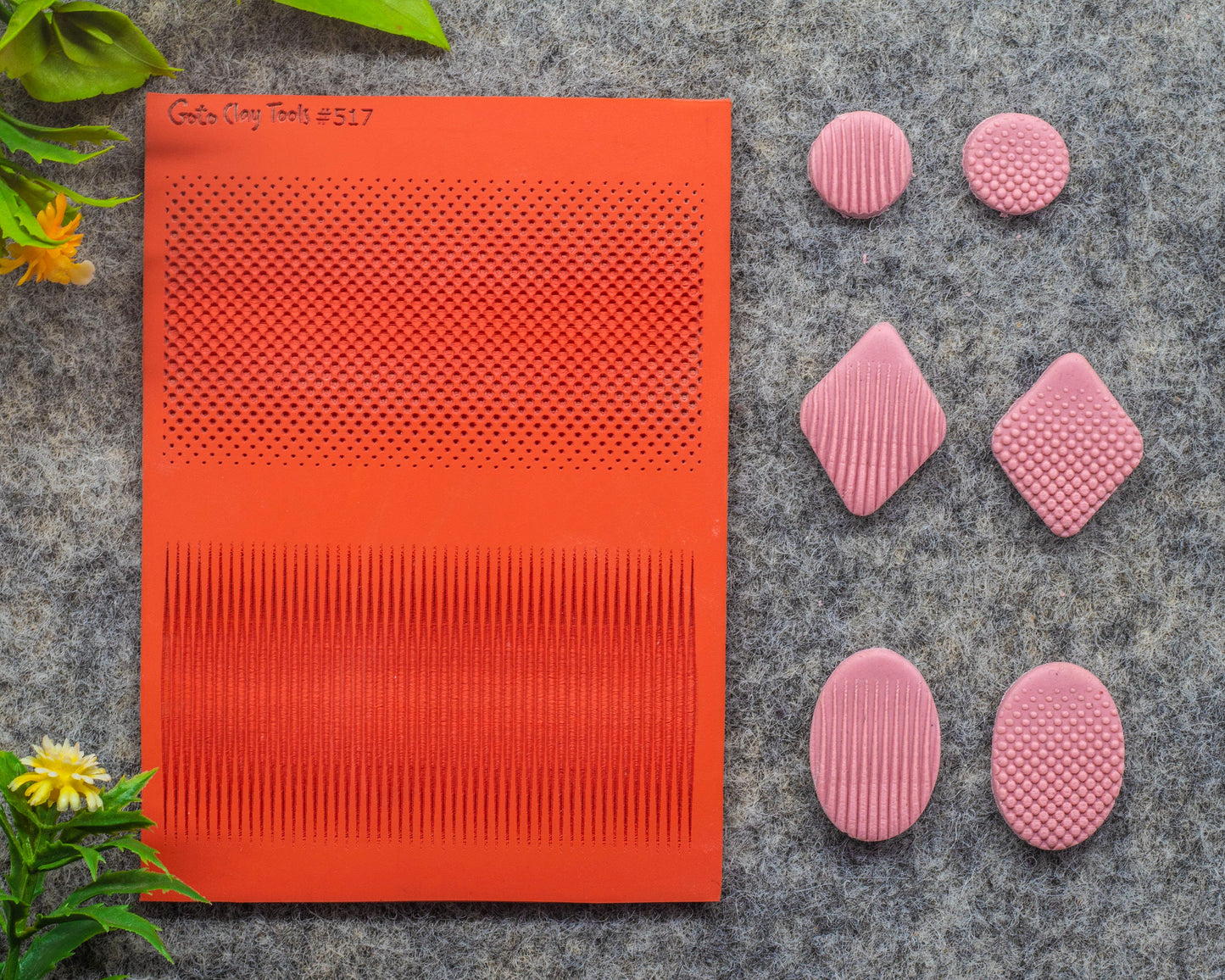 Gradient dots texture mat for polymer clay, Polymer Clay Rubber Texture mat, Texture Tile mats, Fimo, Sculpey, Cernit #517