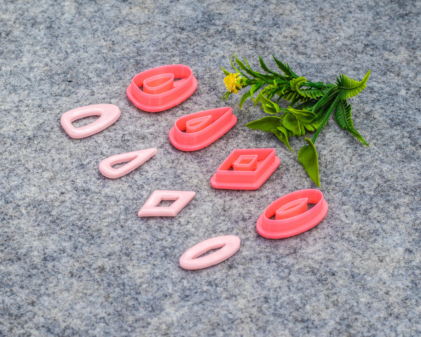 Organic Shape Polymer Clay Earring Cutters: 3D Printed PLA Tools #612