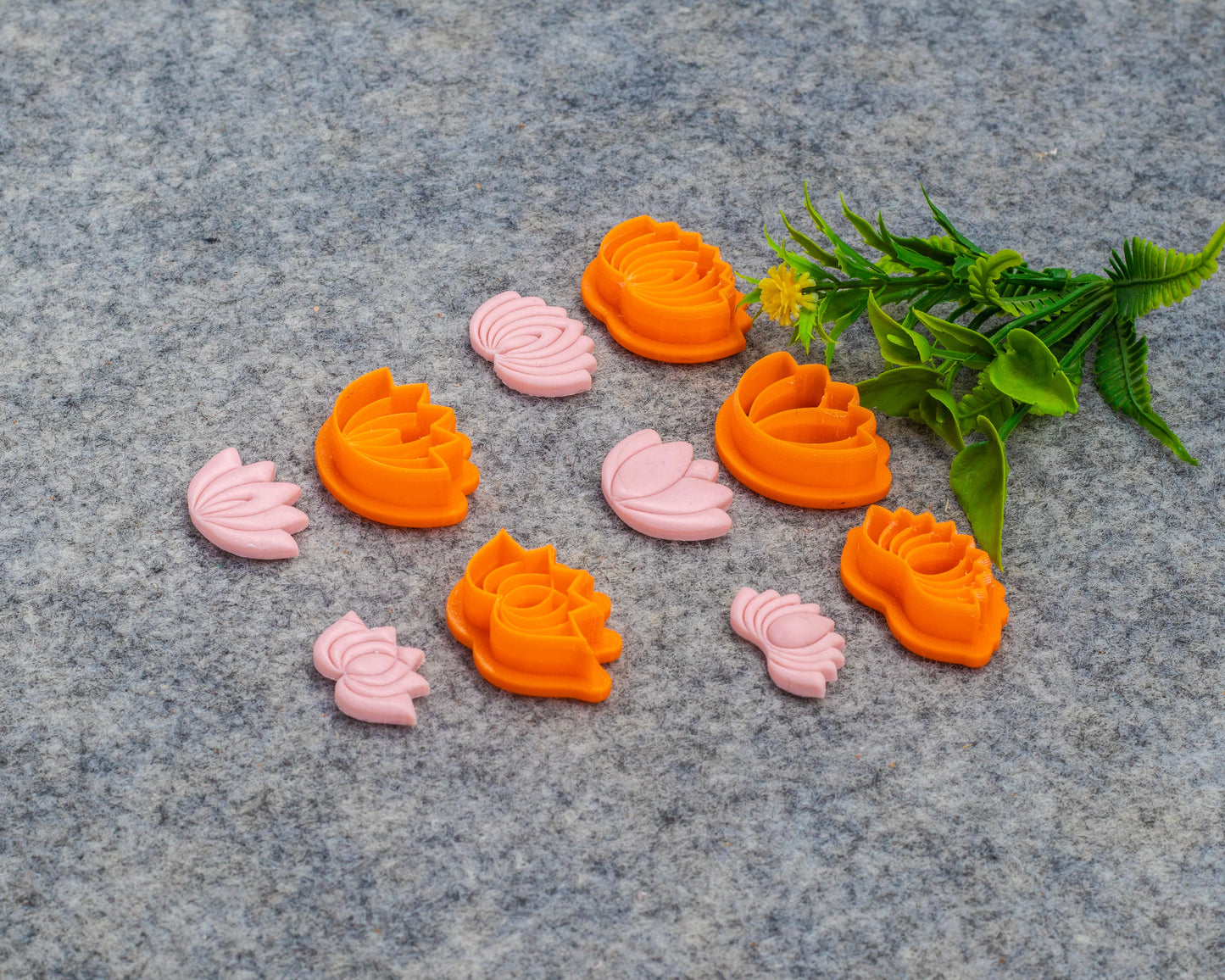 Lotus shape Polymer clay cutter, Embossed cutter for polymer clay jewellery #614