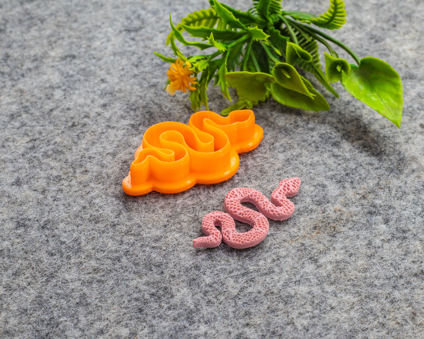 Snake shape Polymer clay cutter, boho snake Clay earring cutters, Polymer clay tools, 3D printed cutters #616
