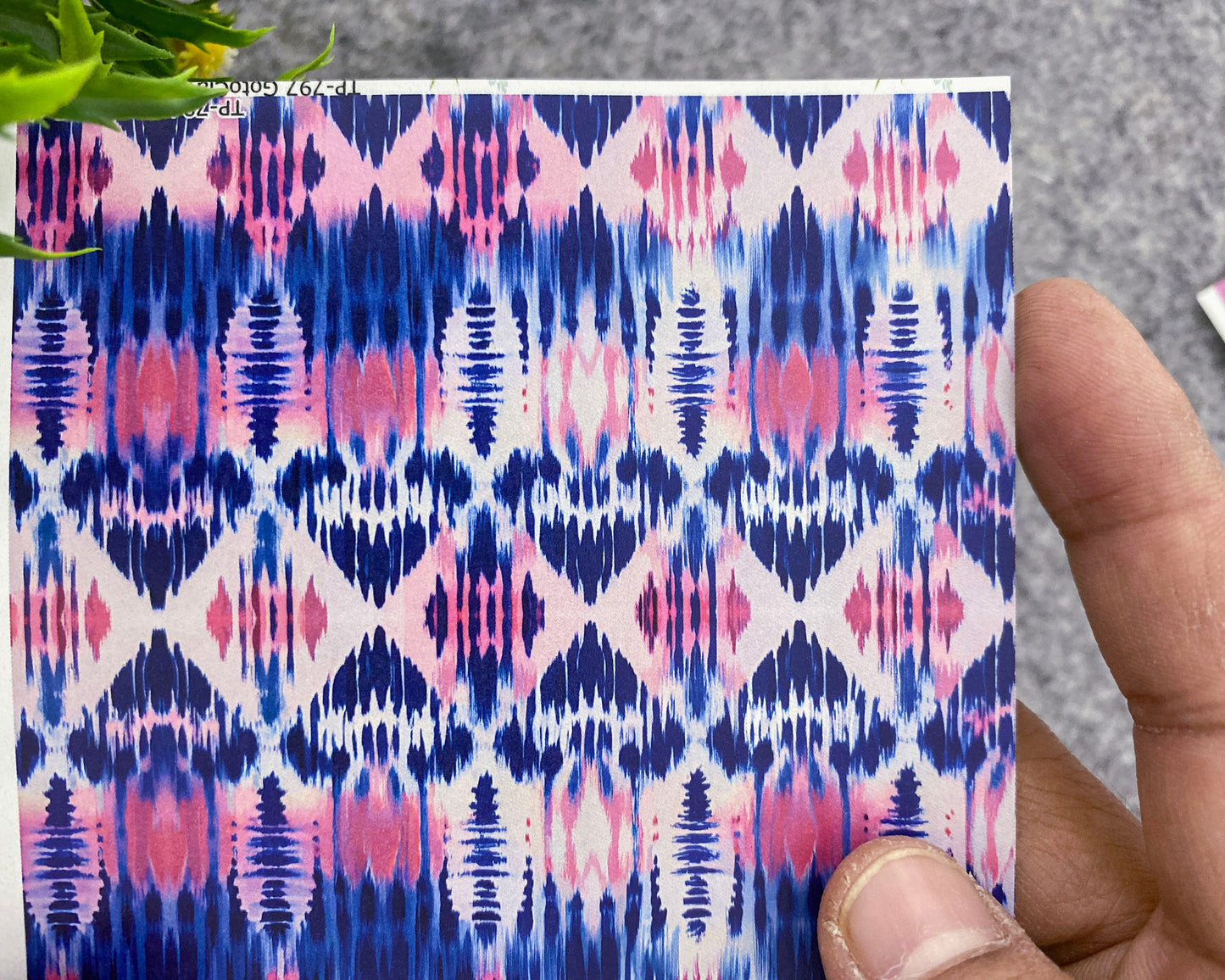 Tie Dye Polymer Clay Transfer Paper: Pink Marble Pattern #794