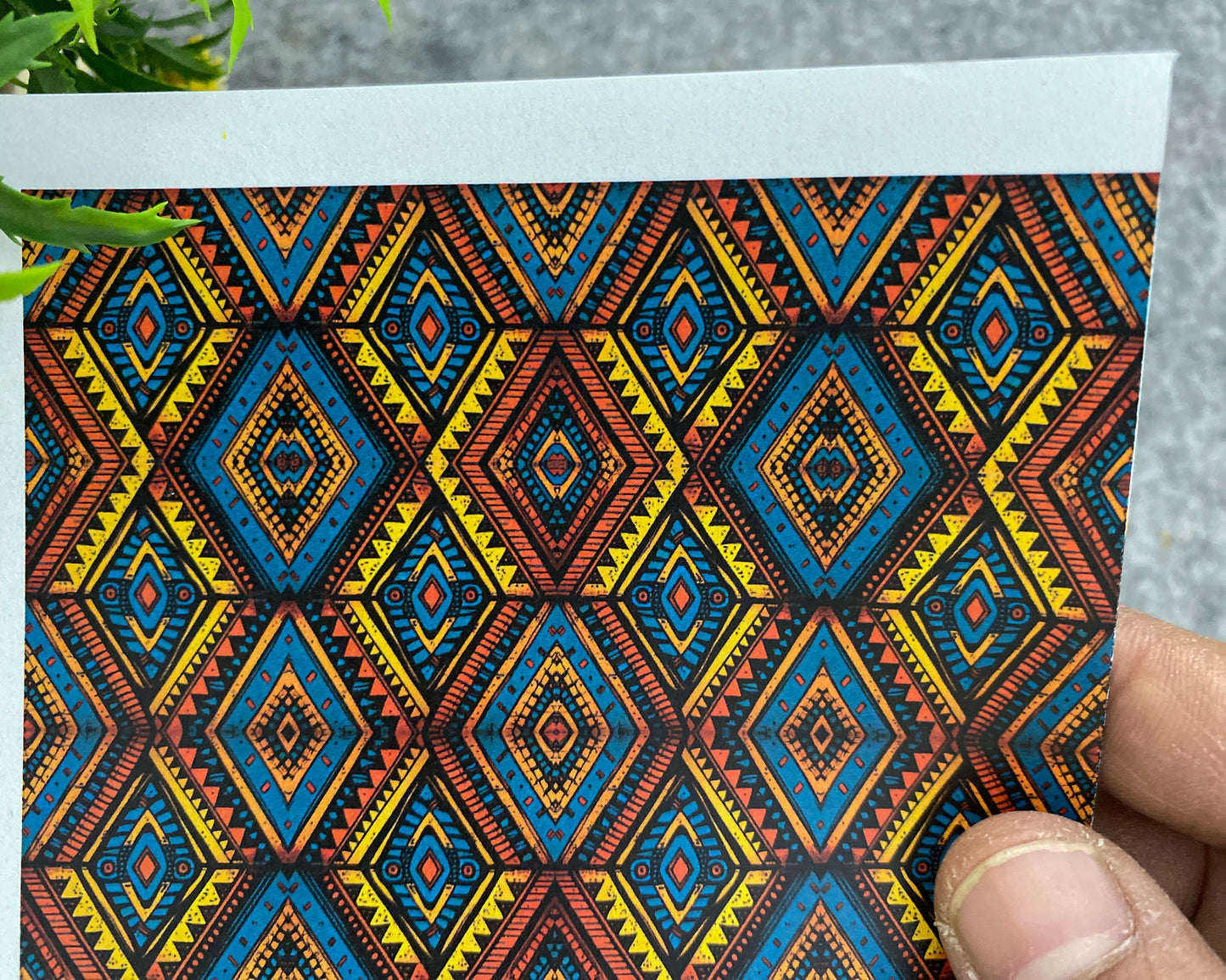 African Tribal Polymer Clay Transfer Paper: Water Soluble Image Transfers #789