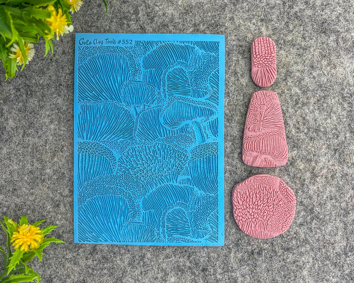 Mushroom Rubber Texture Mat for Polymer Clay Jewelry (#552)