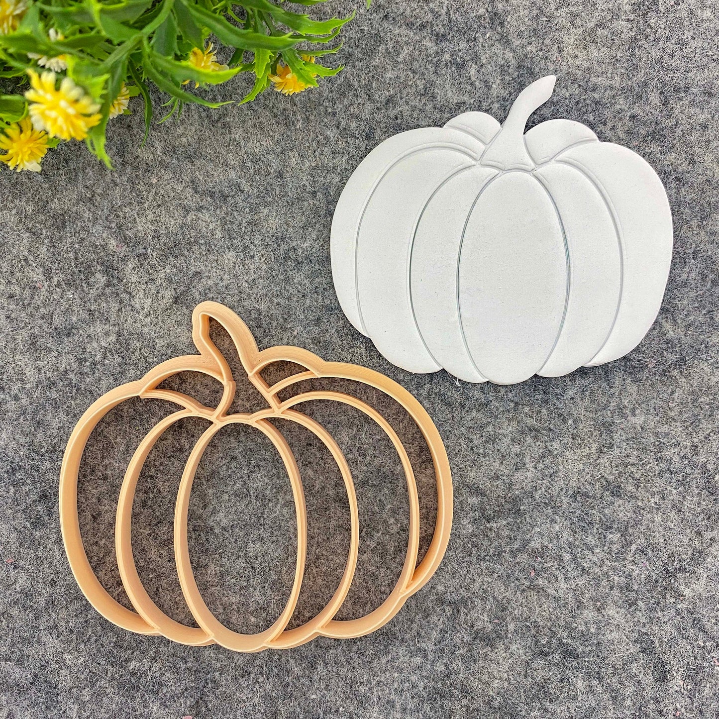 Pumpkin Trinket Dish Clay Cutter: 4-inch Polymer Clay Tool
