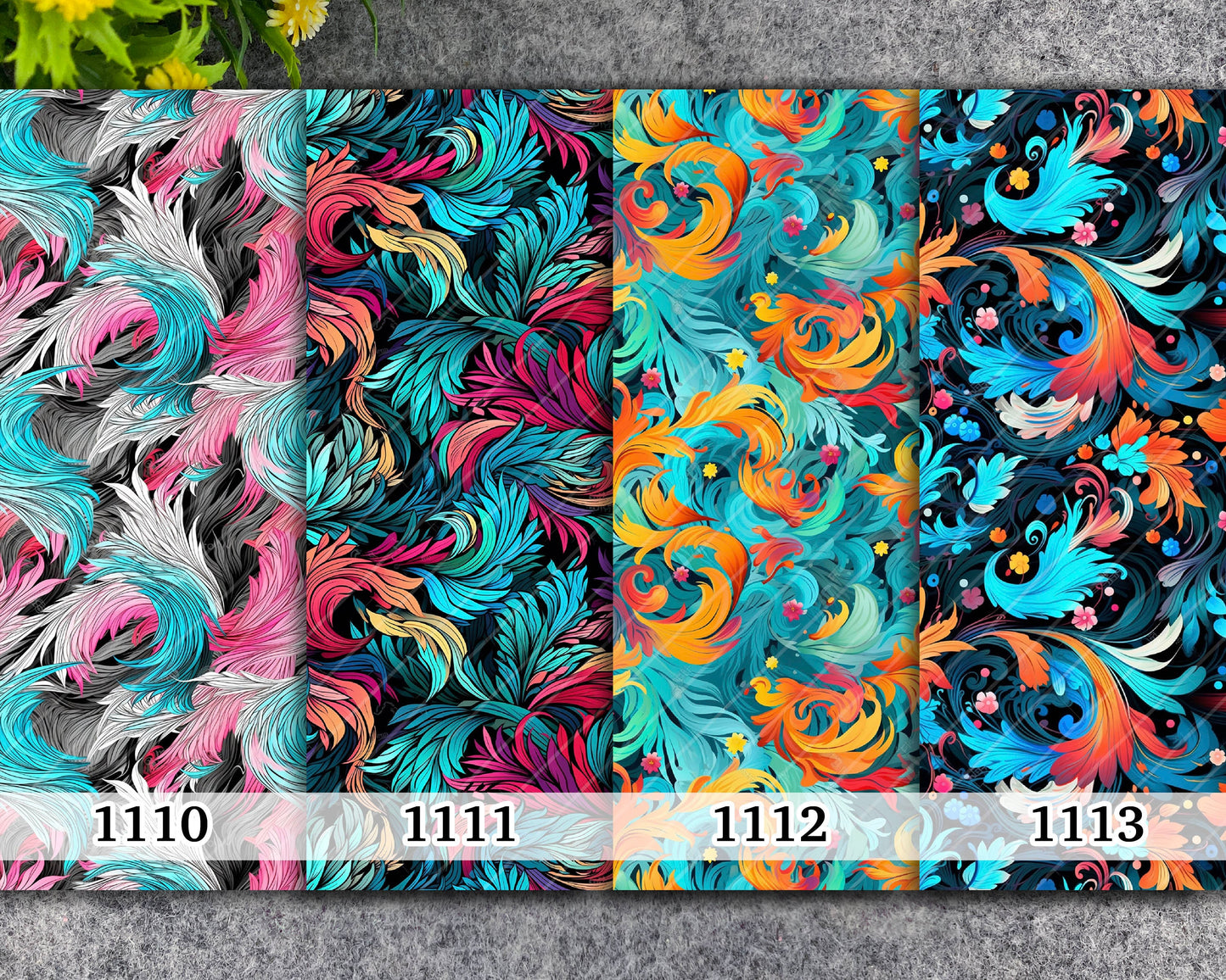 Swirling Ornamental Pattern Transfer Paper for Polymer Clay
