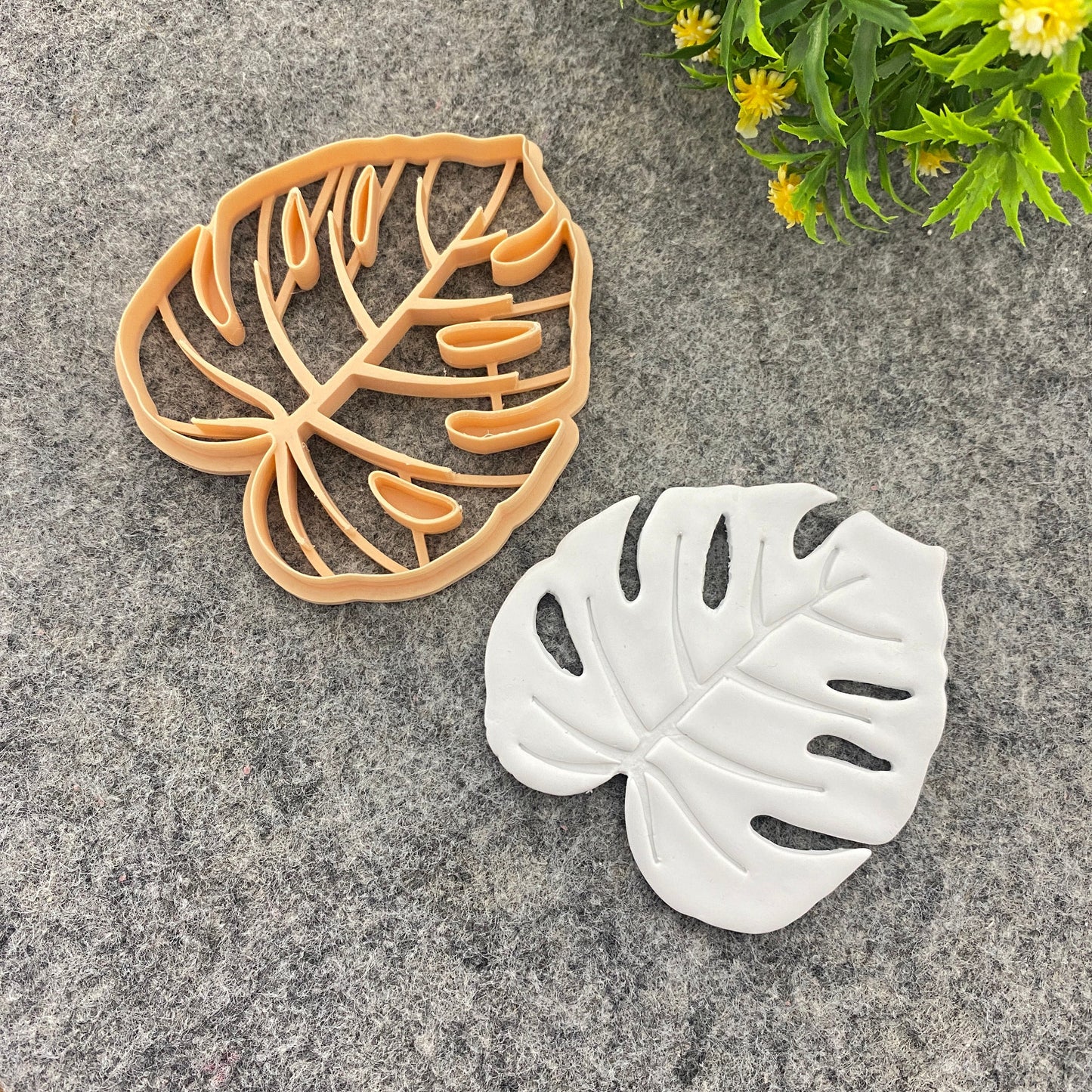 Monstera Leaf Clay Cutter: 4-inch Polymer Clay Trinket Dish