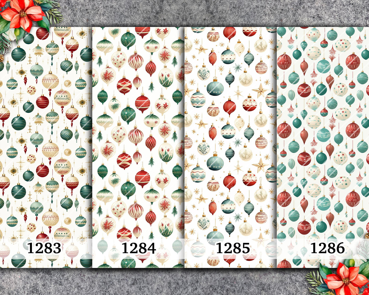 Christmas Ornament Water Soluble Transfer Paper for Polymer Clay