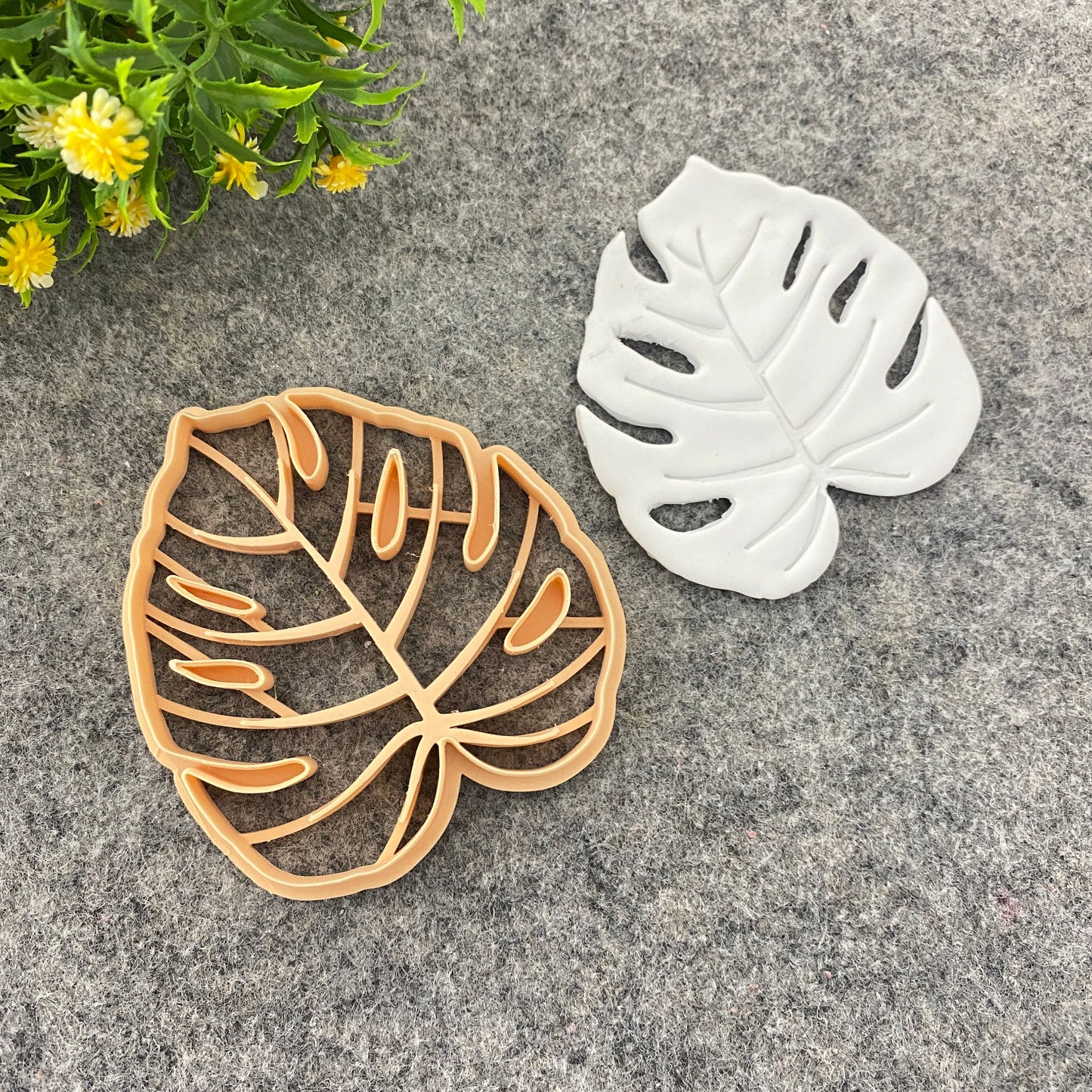 Monstera Leaf Clay Cutter: 4-inch Polymer Clay Trinket Dish