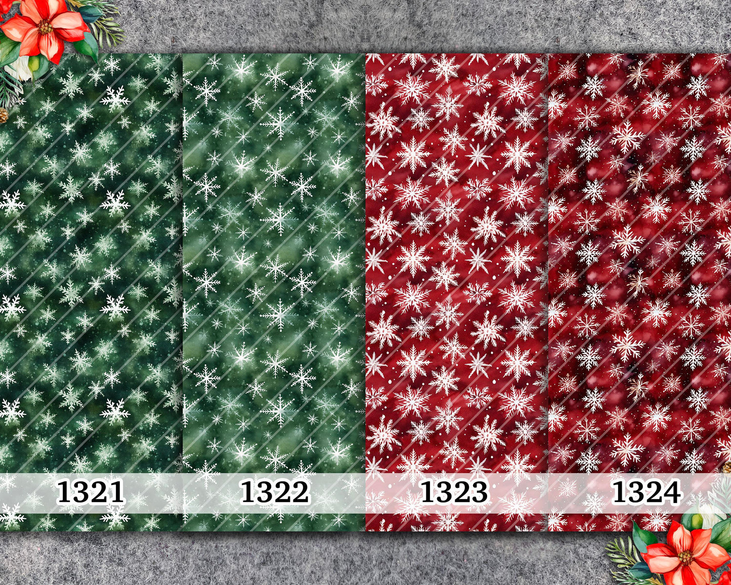 Christmas Snowflake Transfer Paper for Polymer Clay (4x5.5 inches)