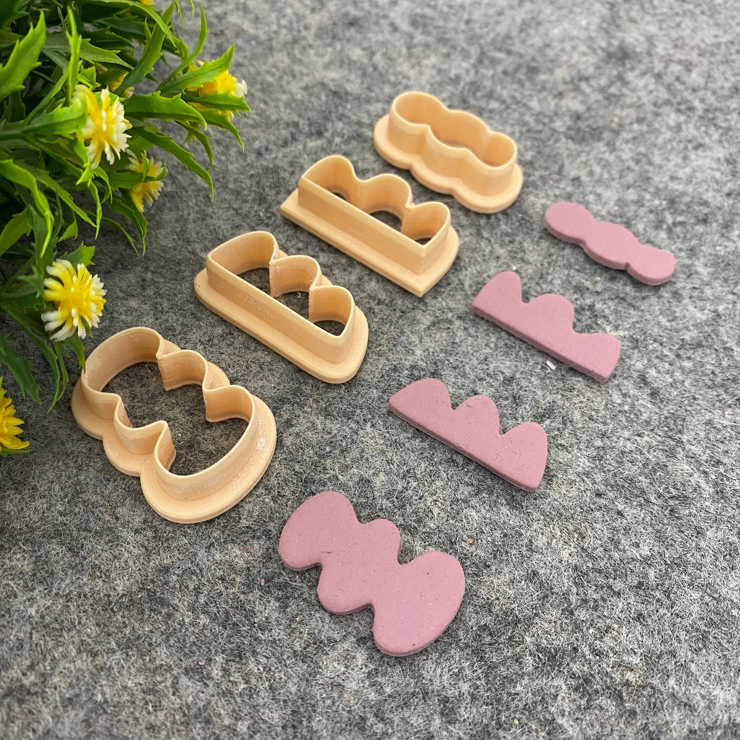 Cloud Polymer Clay Earring Cutters: Organic Dangle Jewelry Tool #658