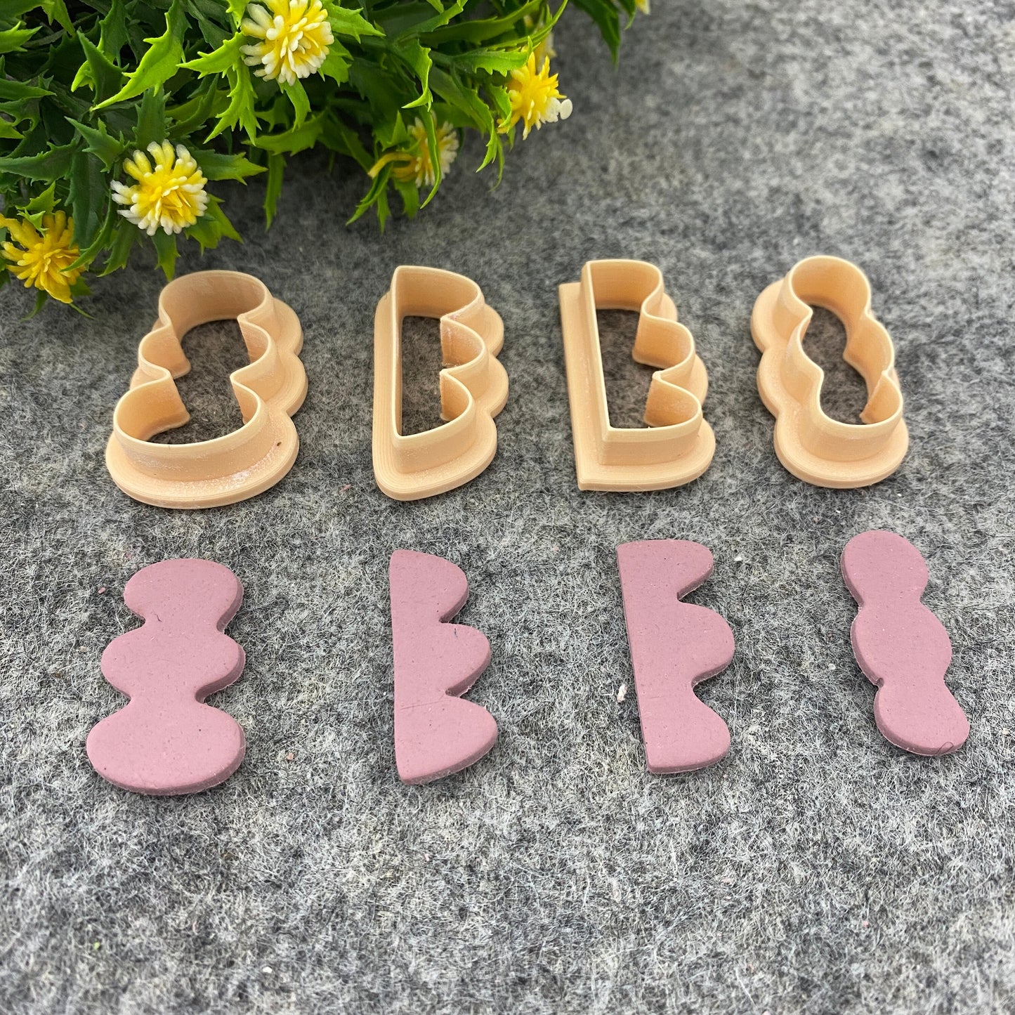 Organic cloud clay cutter, earring polymer clay cutter, cloud dangle jewellery cutter, Organic cutter Polymer clay tools #658