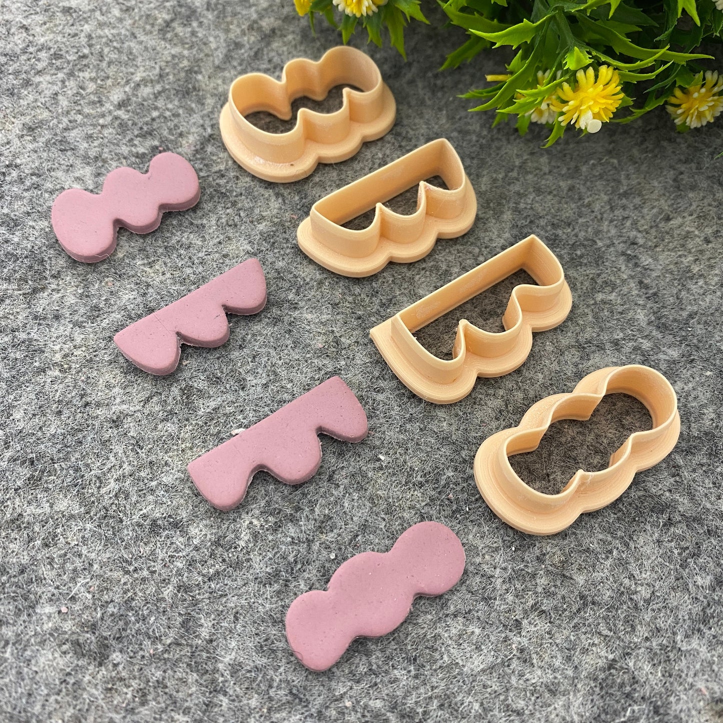 Cloud Polymer Clay Earring Cutters: Organic Dangle Jewelry Tool #658