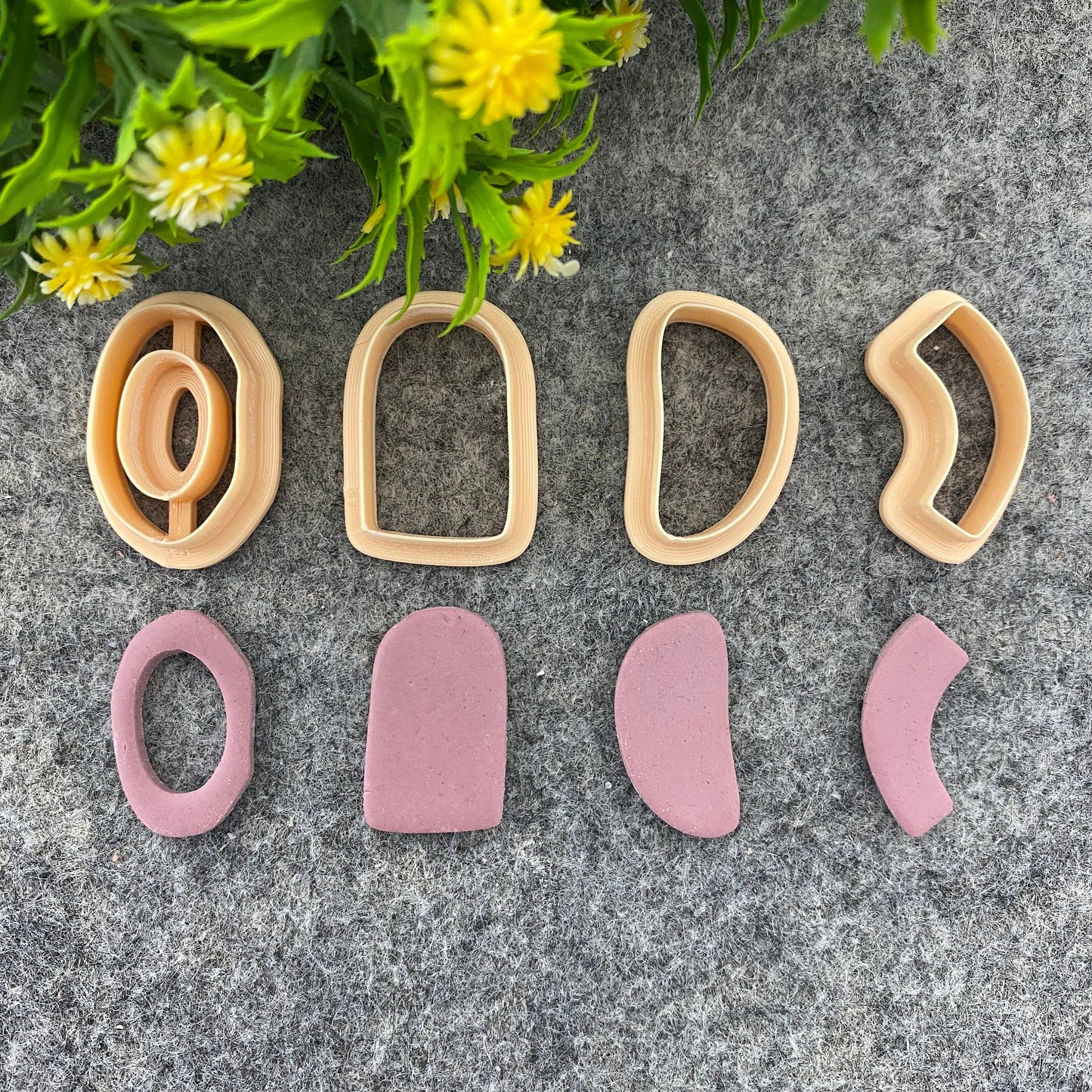 Organic Shape Polymer Clay Cutters: Arch Dangle Earring Tools #660