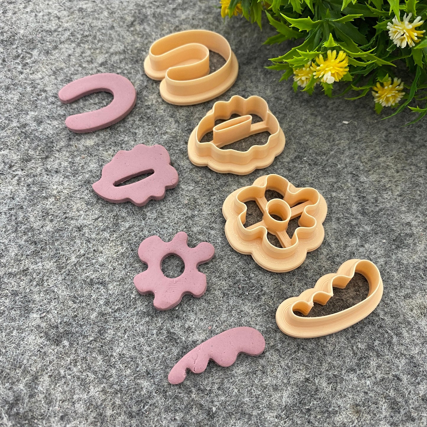 Organic Arch Polymer Clay Cutters: Leaf & Flower Jewelry Tools #667