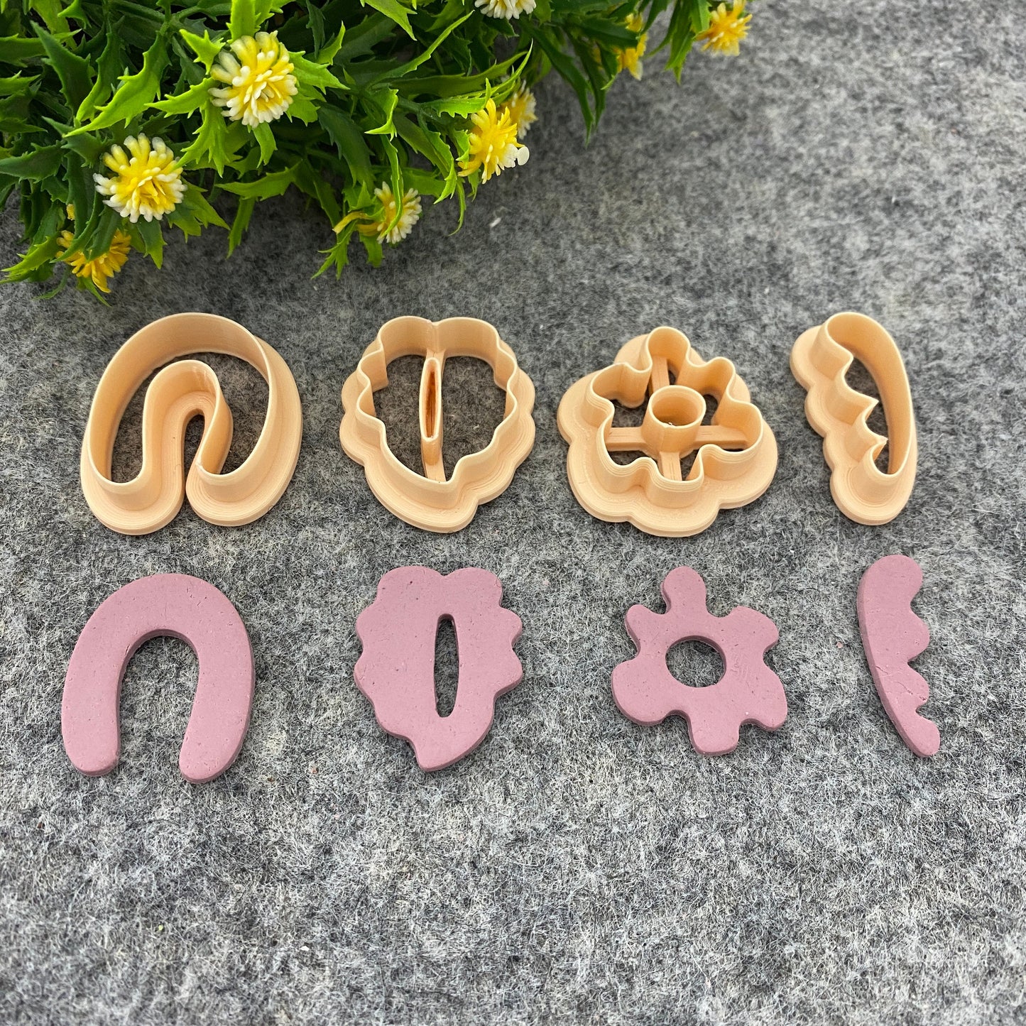 Organic Arch Polymer Clay Cutters: Leaf & Flower Jewelry Tools #667