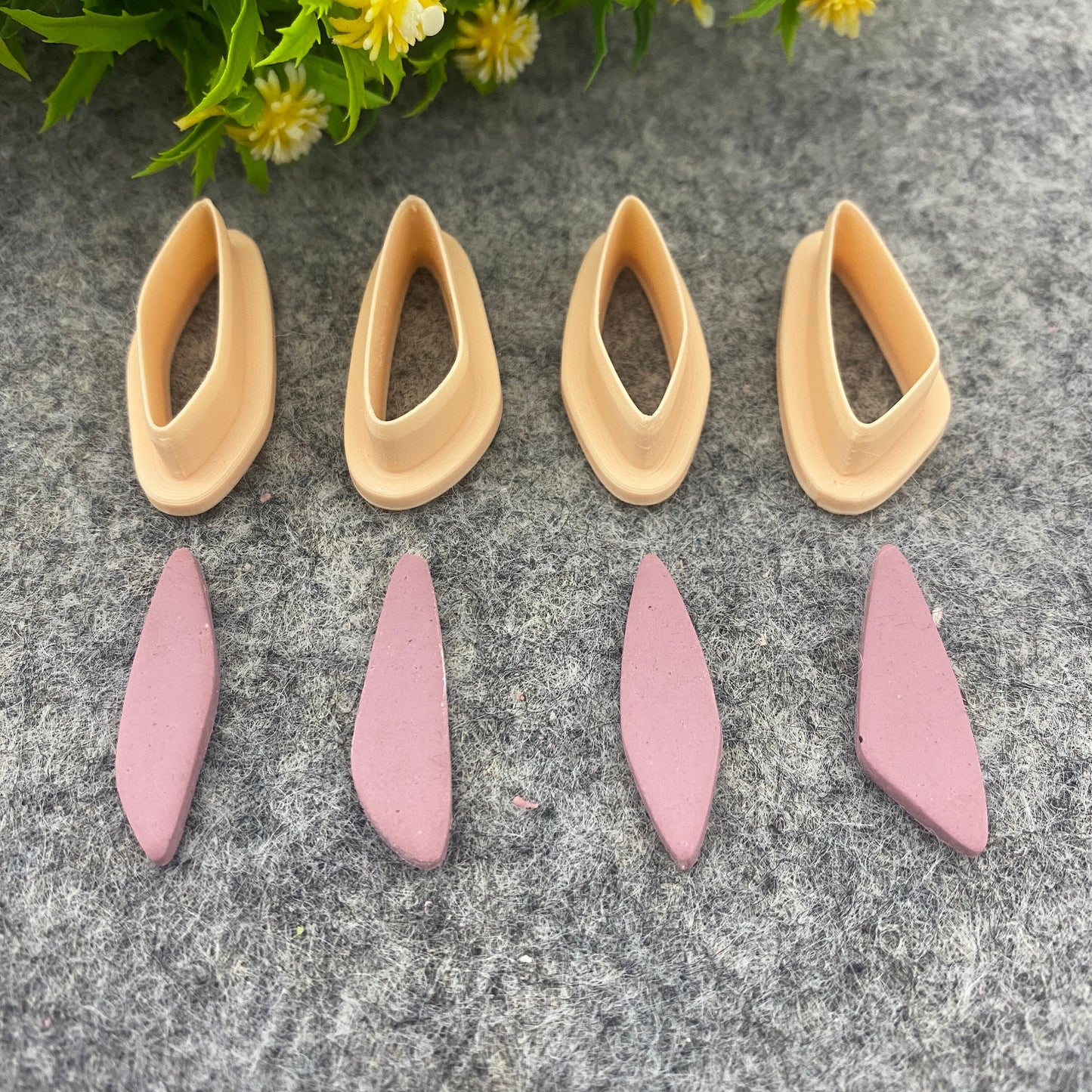 Organic shape dangle clay cutter, earring polymer clay cutter, long dangle jewellery cutter, Organic cutter Polymer clay tools #664