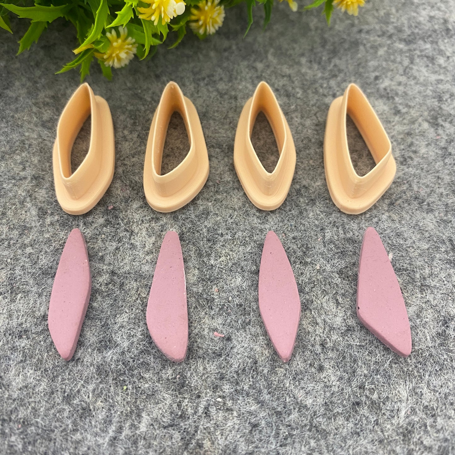 Organic Dangle Clay Earring Cutters: Polymer Clay Jewelry Tools #664