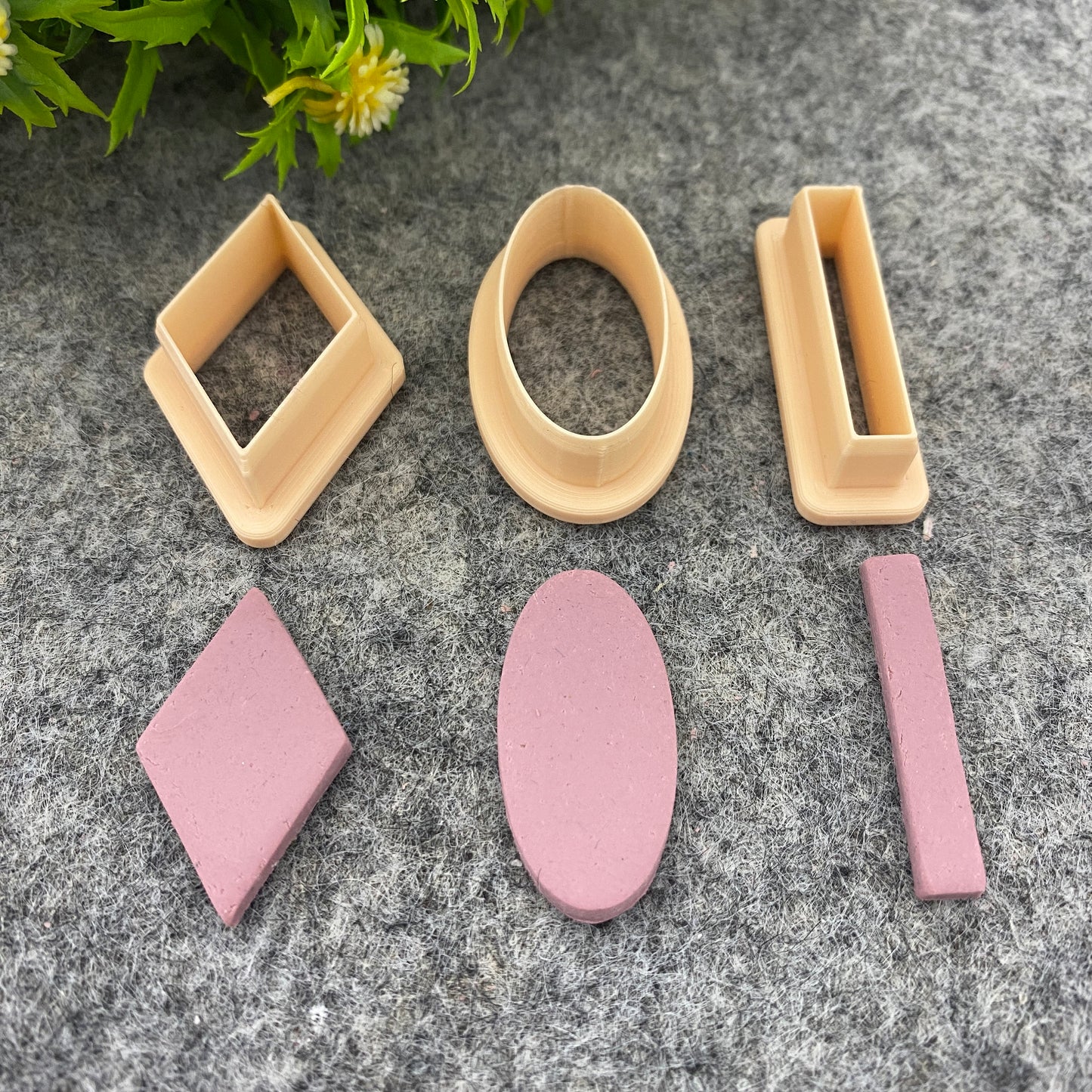 Diamond clay cutter, earring polymer clay cutter, Oval shape, Thin Rectangle jewellery cutter, Organic cutter Polymer clay tools #666
