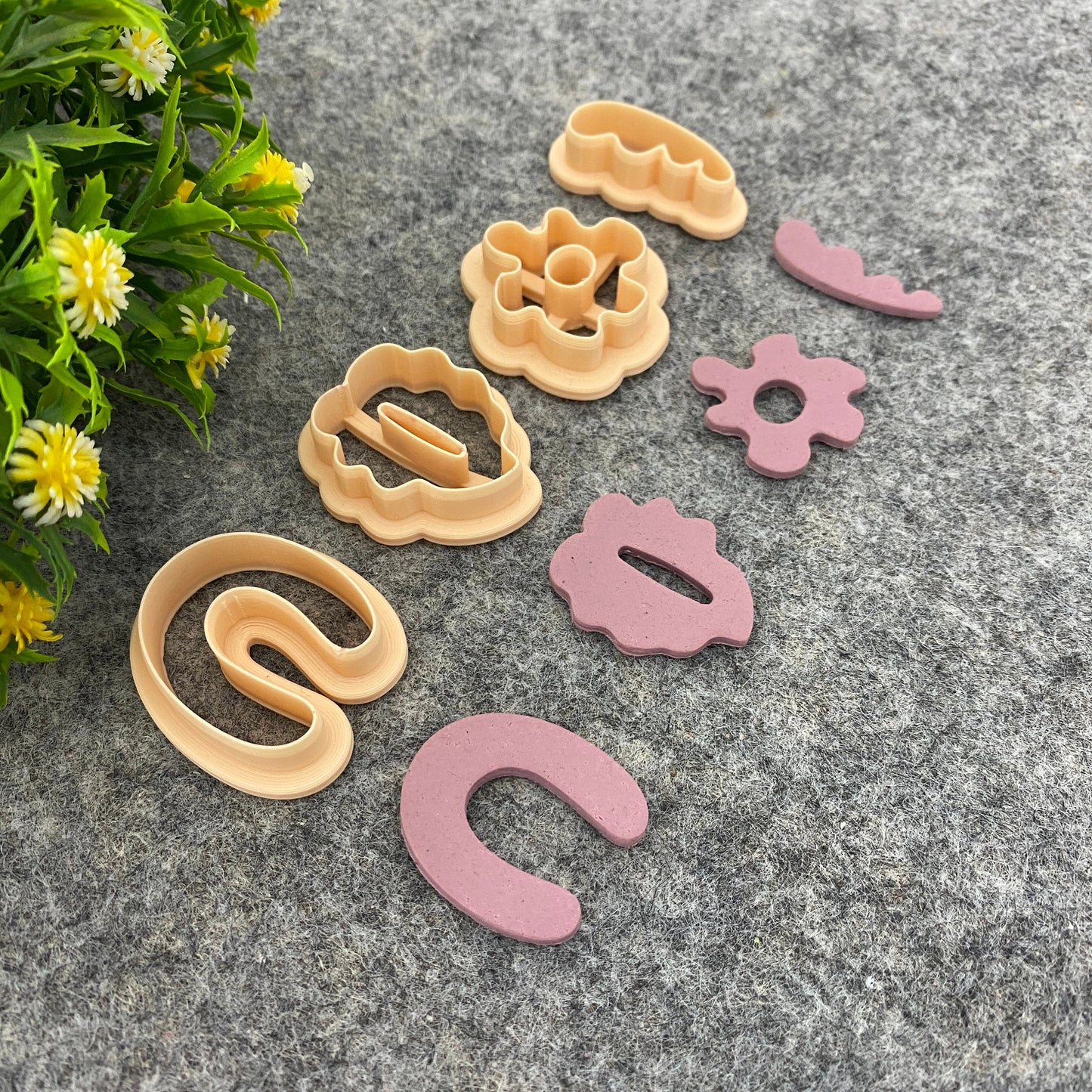 Organic Arch Polymer Clay Cutters: Leaf & Flower Jewelry Tools #667
