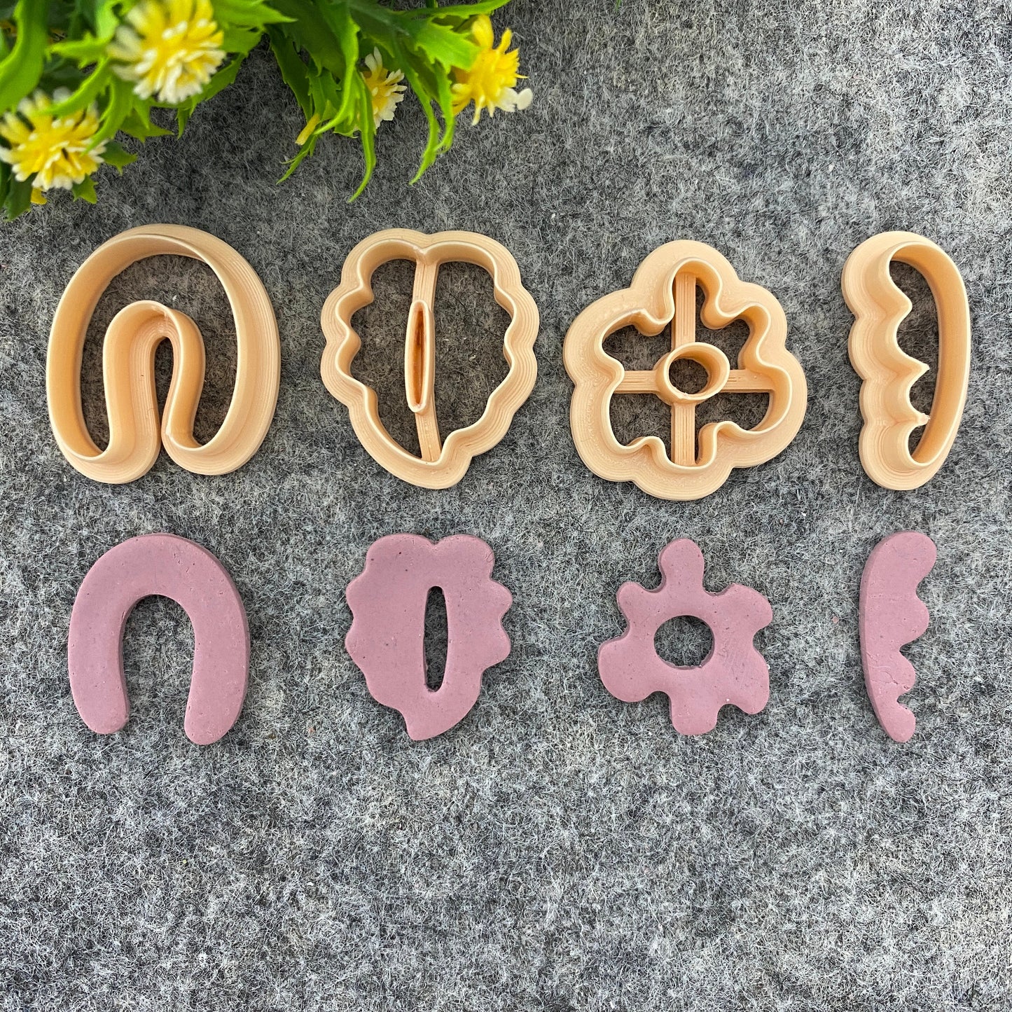 Organic Arch Polymer Clay Cutters: Leaf & Flower Jewelry Tools #667